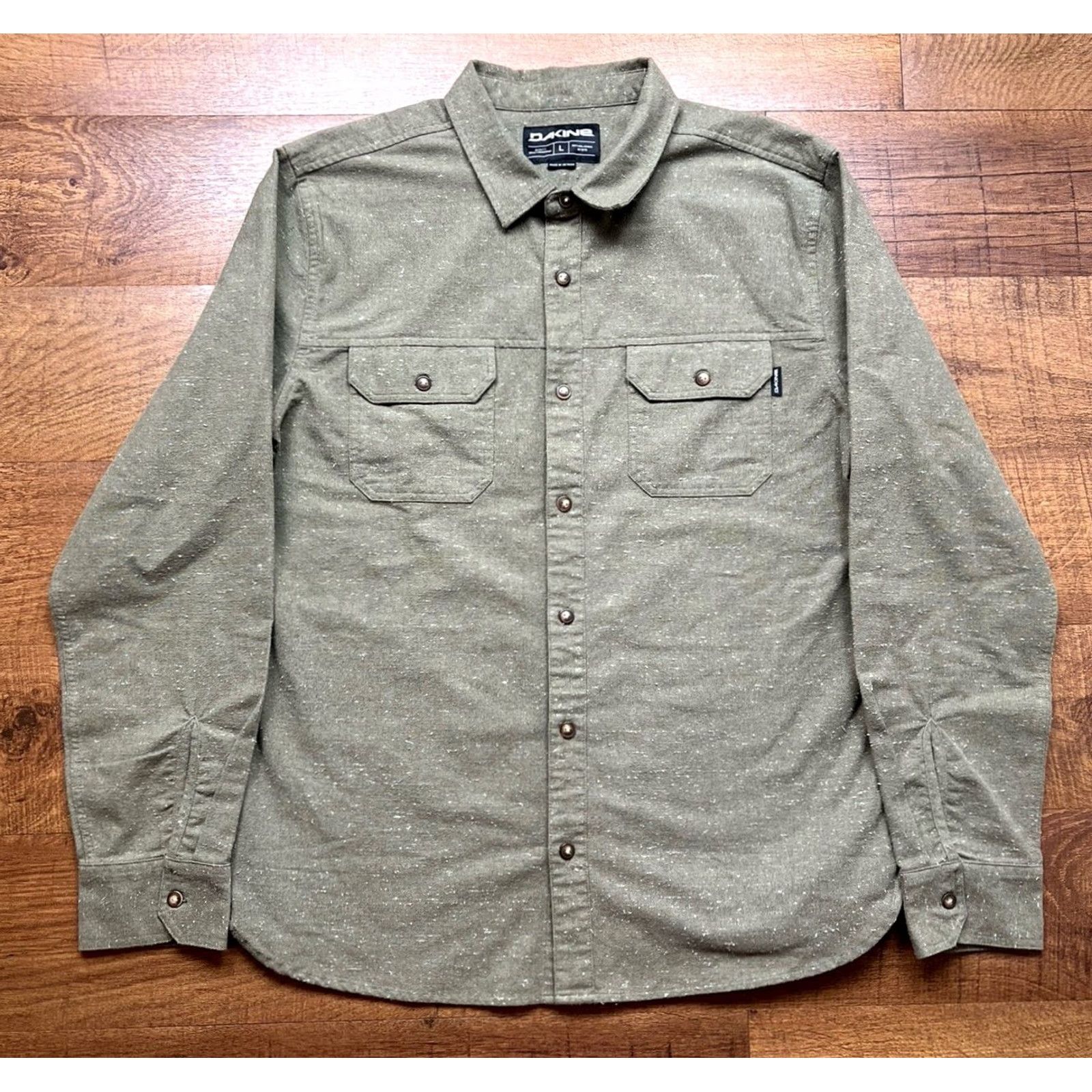 Dakine DAKINE Flannel Shirt Men L Button-Up Ashland Tarmac Green Long Sleeve Outdoor Pockets All Seasons Cotton-Polyester 610934166026 Size US L / EU 52-54 / 3 - 2 Thumbnail