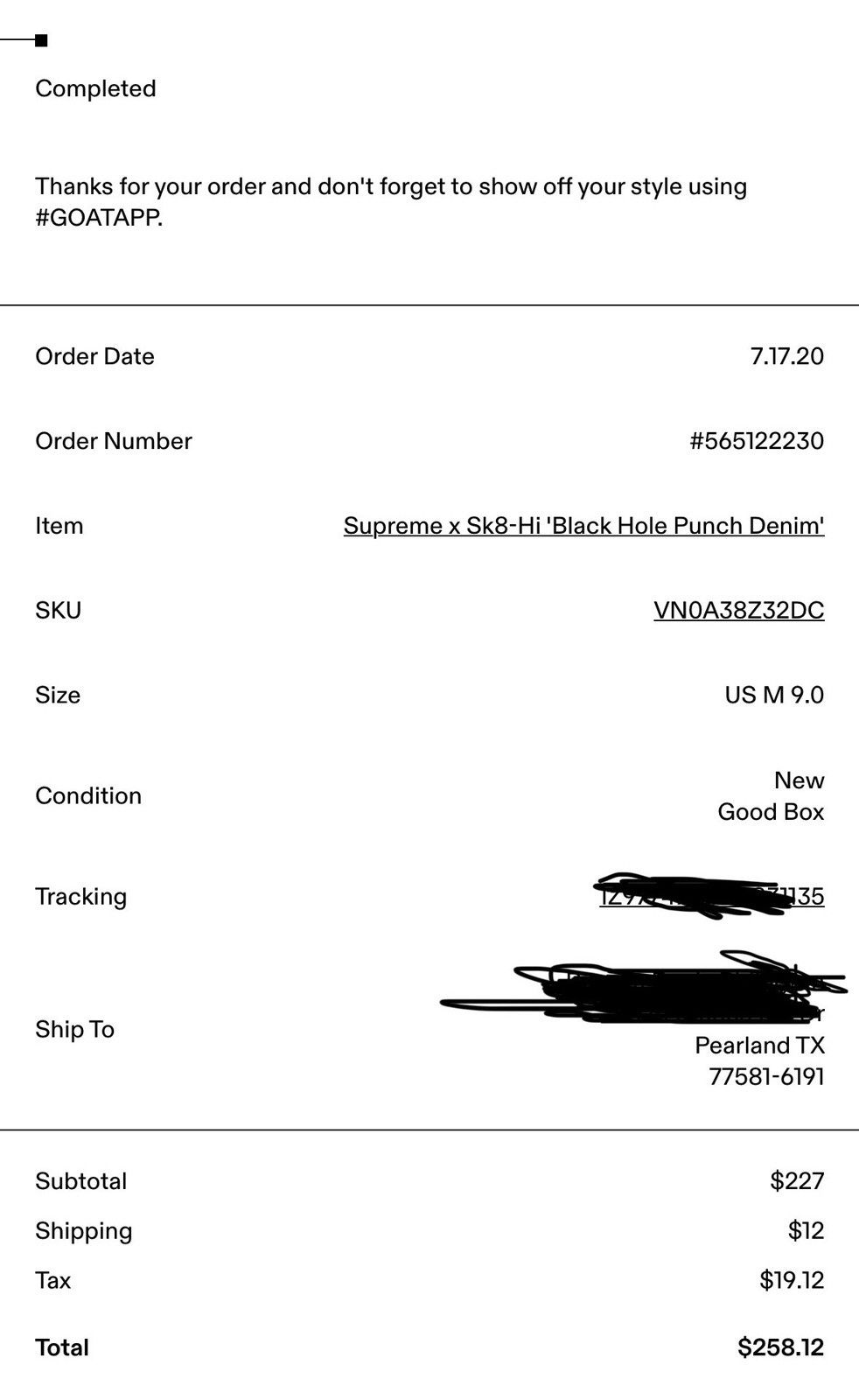 Supreme × Vans VANS X SUPREME “Sk8-Hi Reissue” Black Denim Shoes *Deadstock Size US 9 / EU 42 - 13 Thumbnail