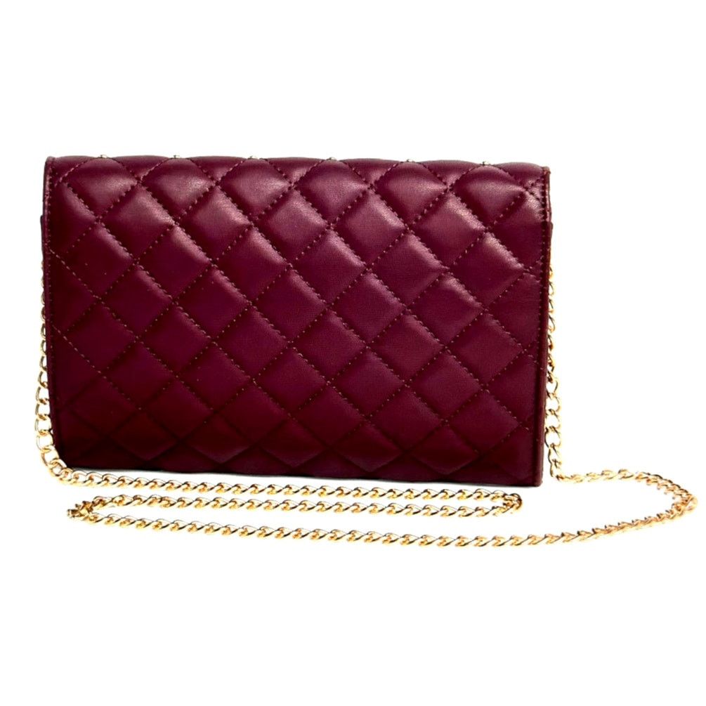 Badgley Mischka Badgley Mischka Diamond Quilt Convertible Crossbody Bag Plum Size ONE SIZE - 7 Thumbnail