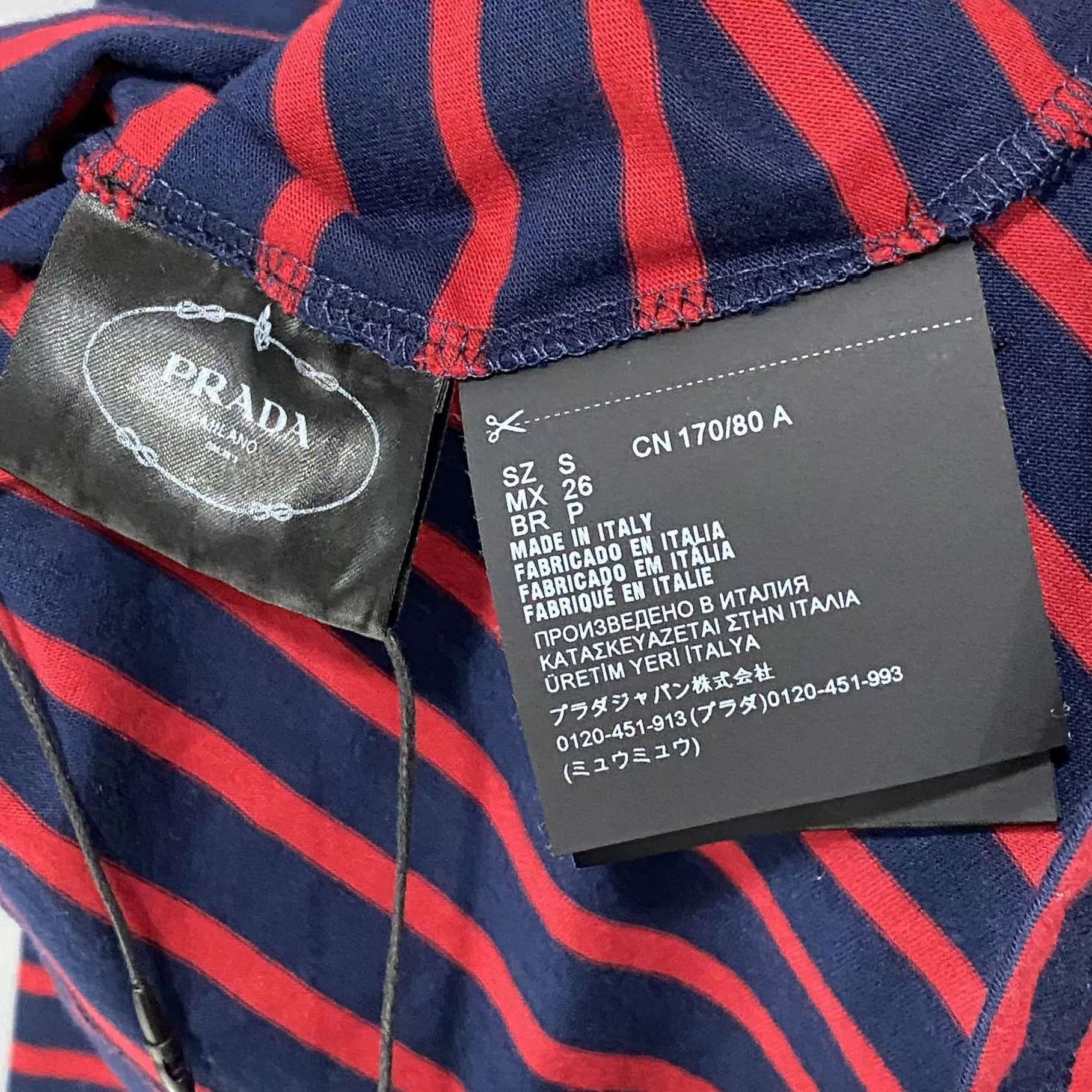Prada PRADA Black Red Stripe Long Sleeve Top S Size S / US 4 / IT 40 - 5 Thumbnail
