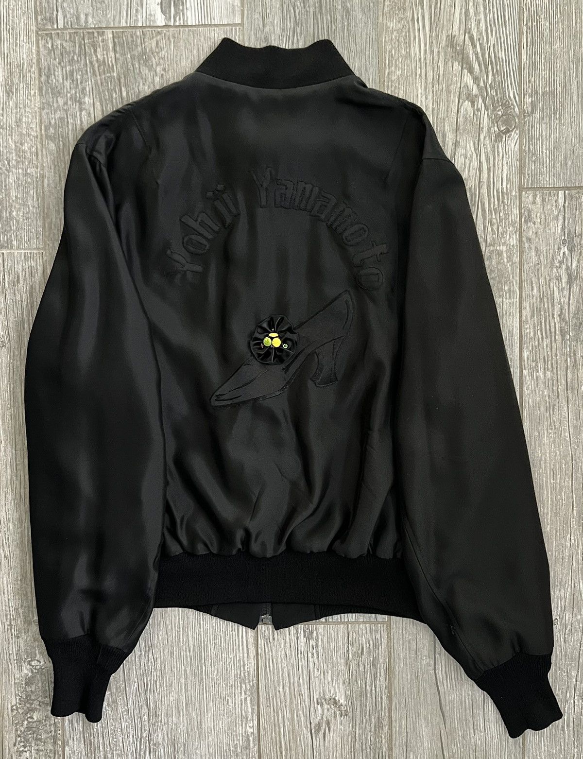 Yohji Yamamoto SS2004 Yohji Yamamoto Smoking Girl Runway Silk Bomber Jacket Size US L / EU 52-54 / 3 - 9 Thumbnail
