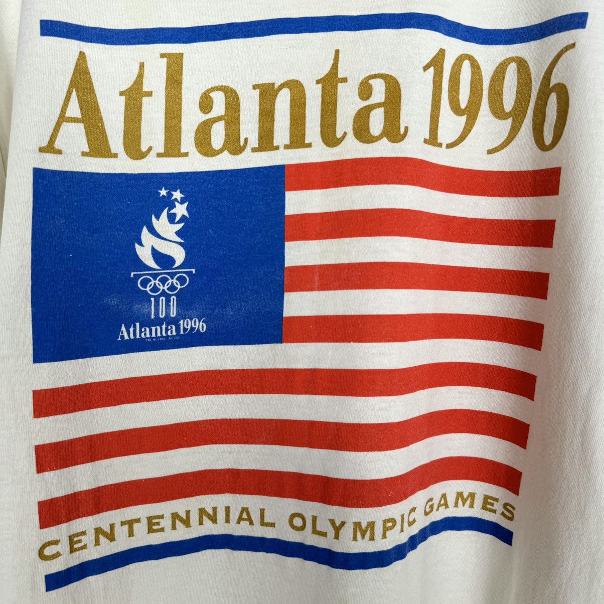 Champion Vintage 1996 Champion Atlanta USA Olympics T Shirt Size US XL / EU 56 / 4 - 4 Thumbnail