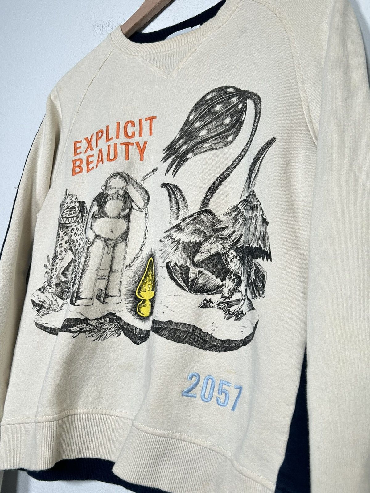 Walter Van Beirendonck Explicit Beauty Embroidered Knit Sweater Size US S / EU 44-46 / 1 - 2 Thumbnail