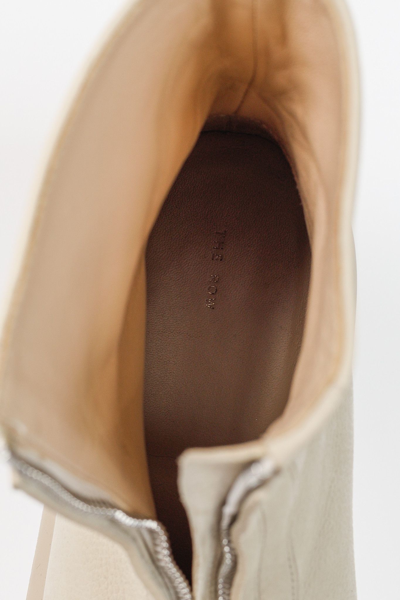 The Row The Row Beige Leather Platform Zipped Boot Size US 9.5 / IT 39.5 - 9 Thumbnail