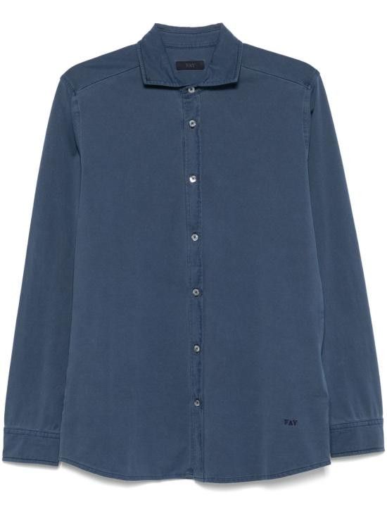 Fay FAY Men Long Tops NRMA350145 TUY1U811 Blue Size US XL / EU 56 / 4 - 1 Thumbnail
