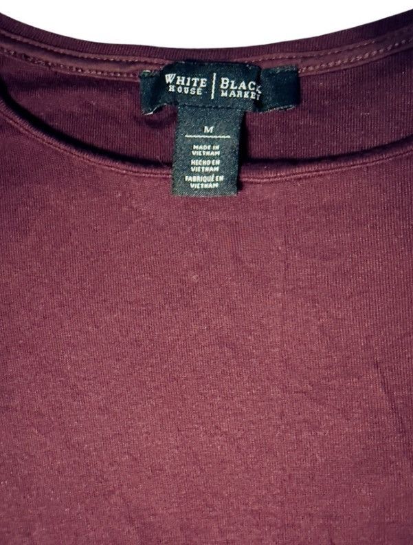White House Black Market White House Black Market Long Sleeve Scoop Neck Top – Size M Size M / US 6-8 / IT 42-44 - 3 Thumbnail