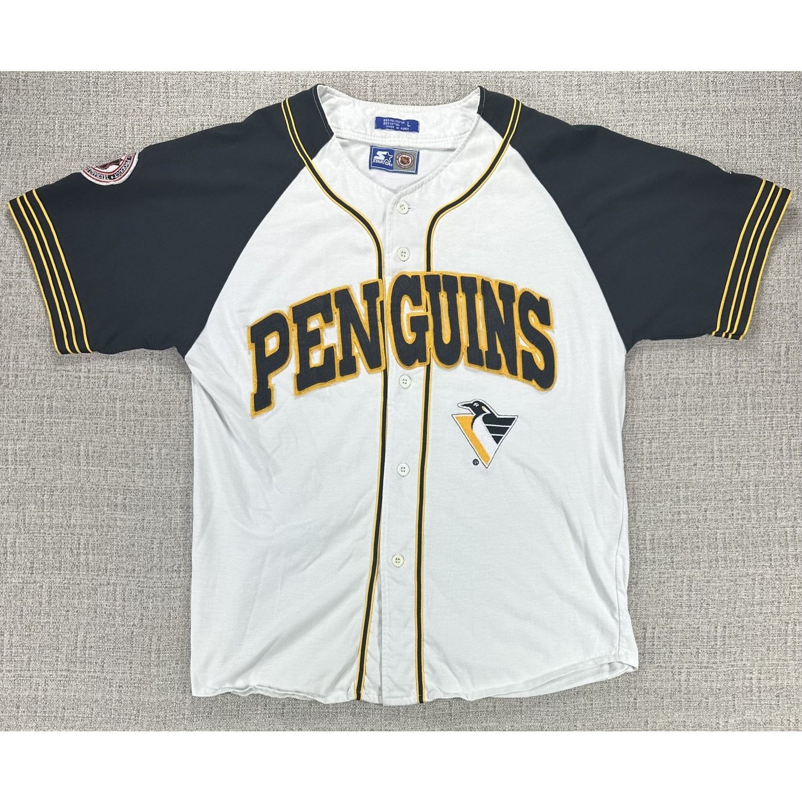 Starter Pittsburgh Penguins Jersey Mens L Baseball Button Starter Size US L / EU 52-54 / 3 - 1 Thumbnail