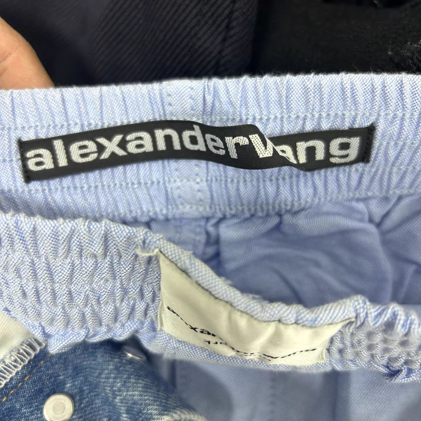 Alexander McQueen Alexander Wang Light Blue Washed Distressed Fringe Denim Size 25" / US 0 / IT 36 - 4 Thumbnail
