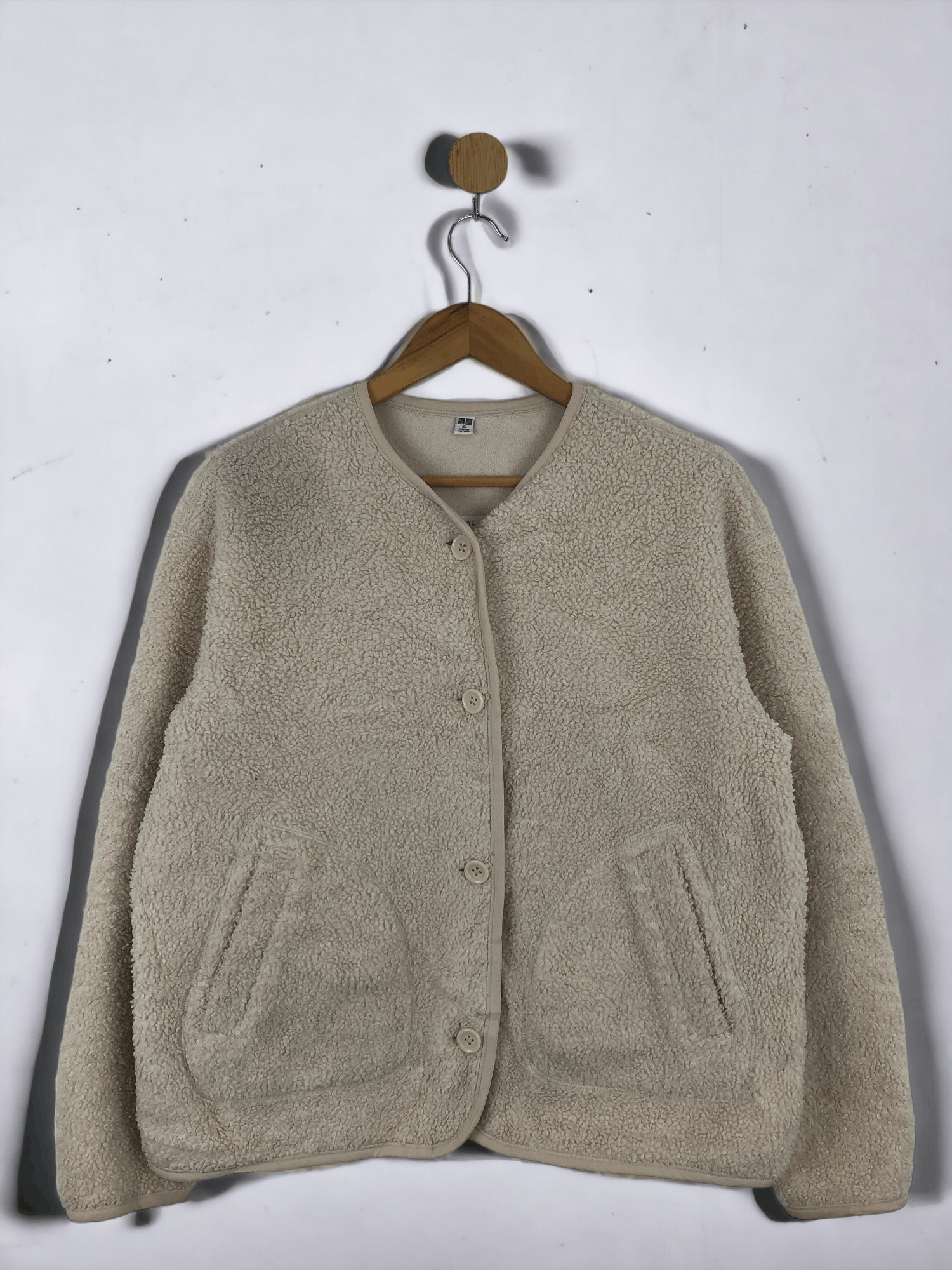 Uniqlo Uniqlo Full Button Up Bomber Sherpa Cardigan JA0006 Size US XL / EU 56 / 4 - 1 Thumbnail