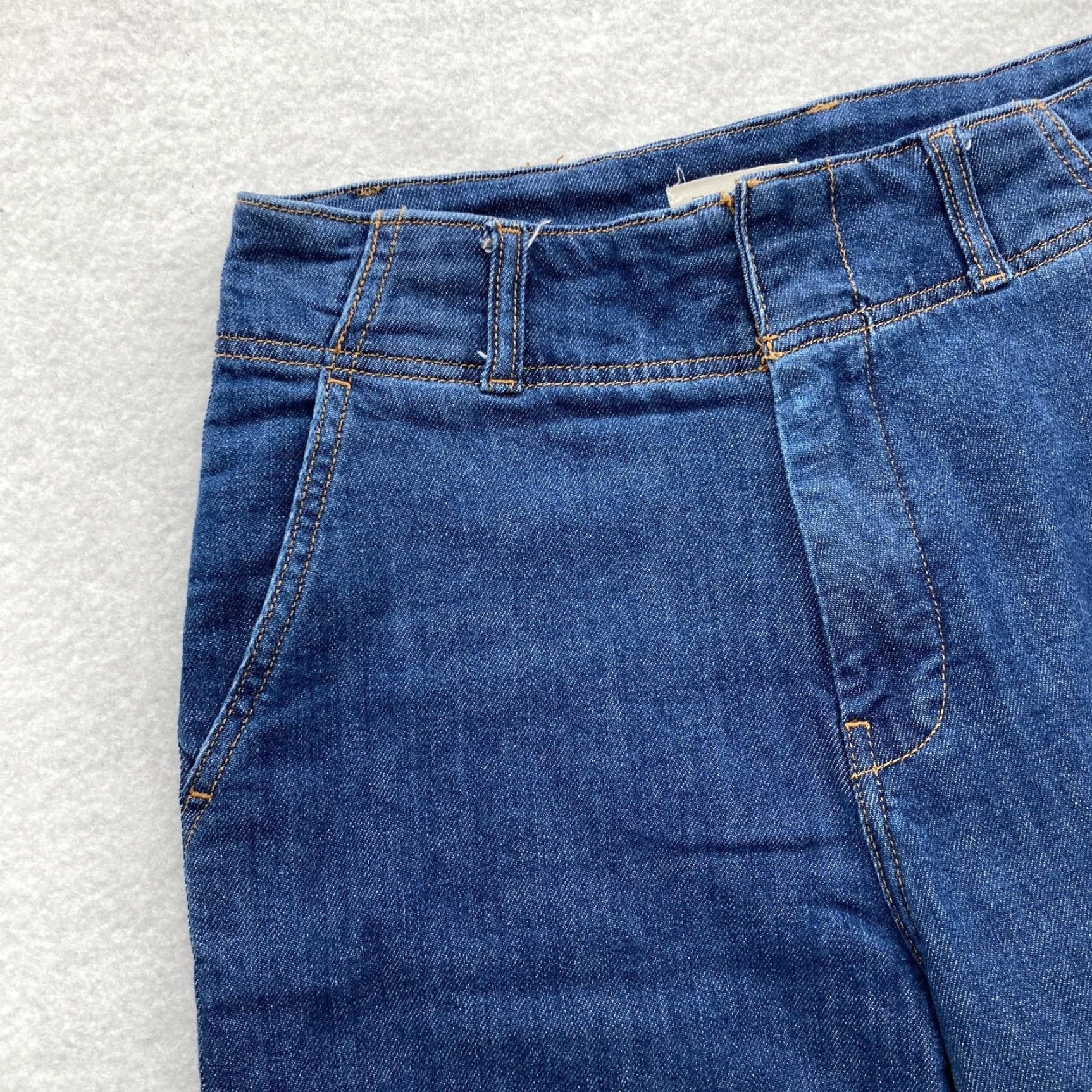 Vintage Pilcro Jeans Womens 28 Blue Relaxed Wide Leg Denim Baggy Trouser High Rise Stretch Cotton Blend Size 28" / US 6 / IT 42 - 3 Thumbnail
