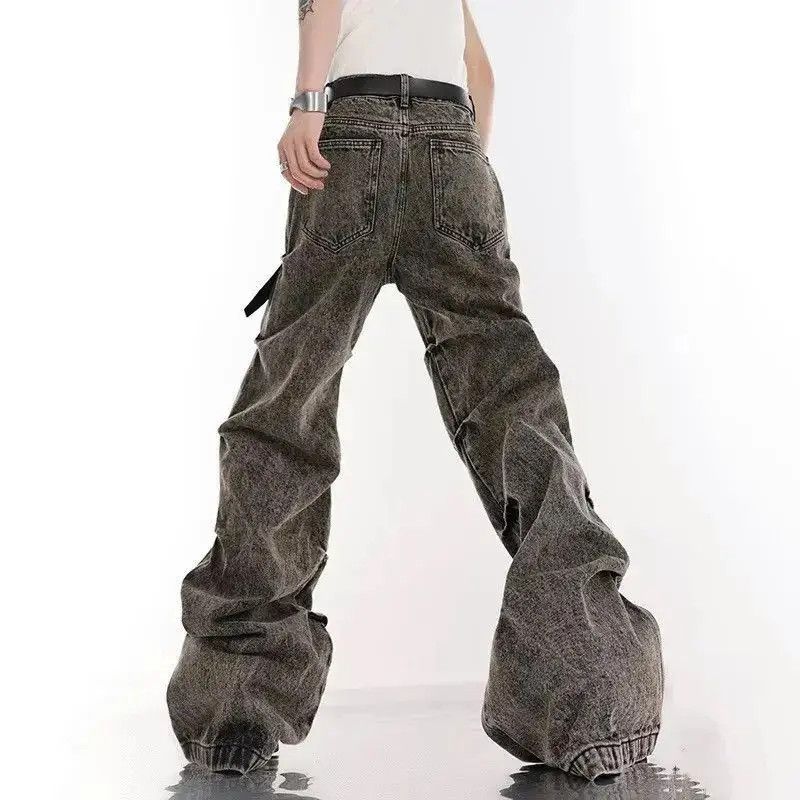 Japanese Brand Black washed Distressed jeans Opium style Size US 32 / EU 48 - 3 Thumbnail