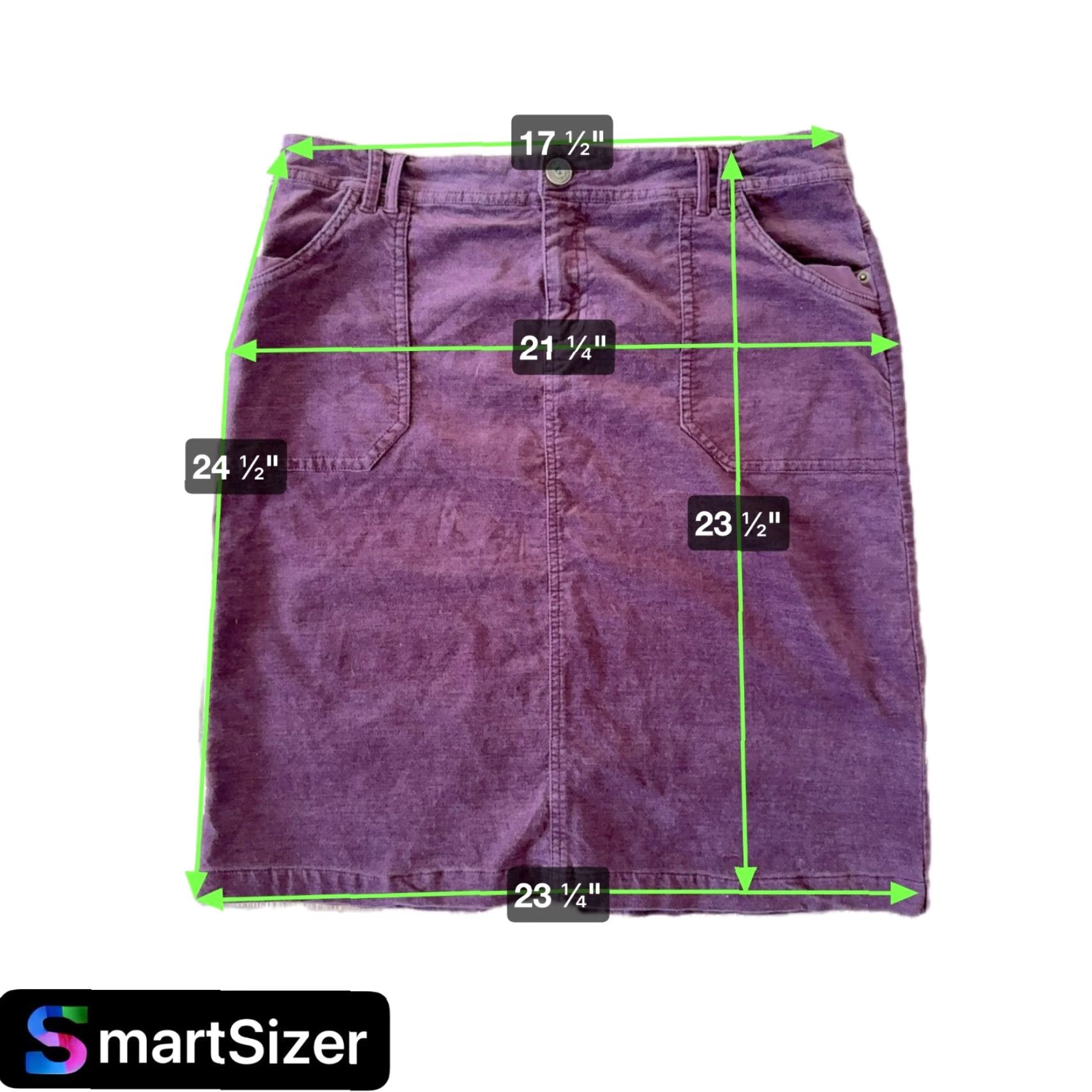 Vintage VINTAGE Lord Kitsch Skirt Womens 34 Purple Midi 90s Y2K Style Dark Academia Denim Cotton Pencil/Straight Womens Size 24" / US 00 / IT 34 - 2 Thumbnail
