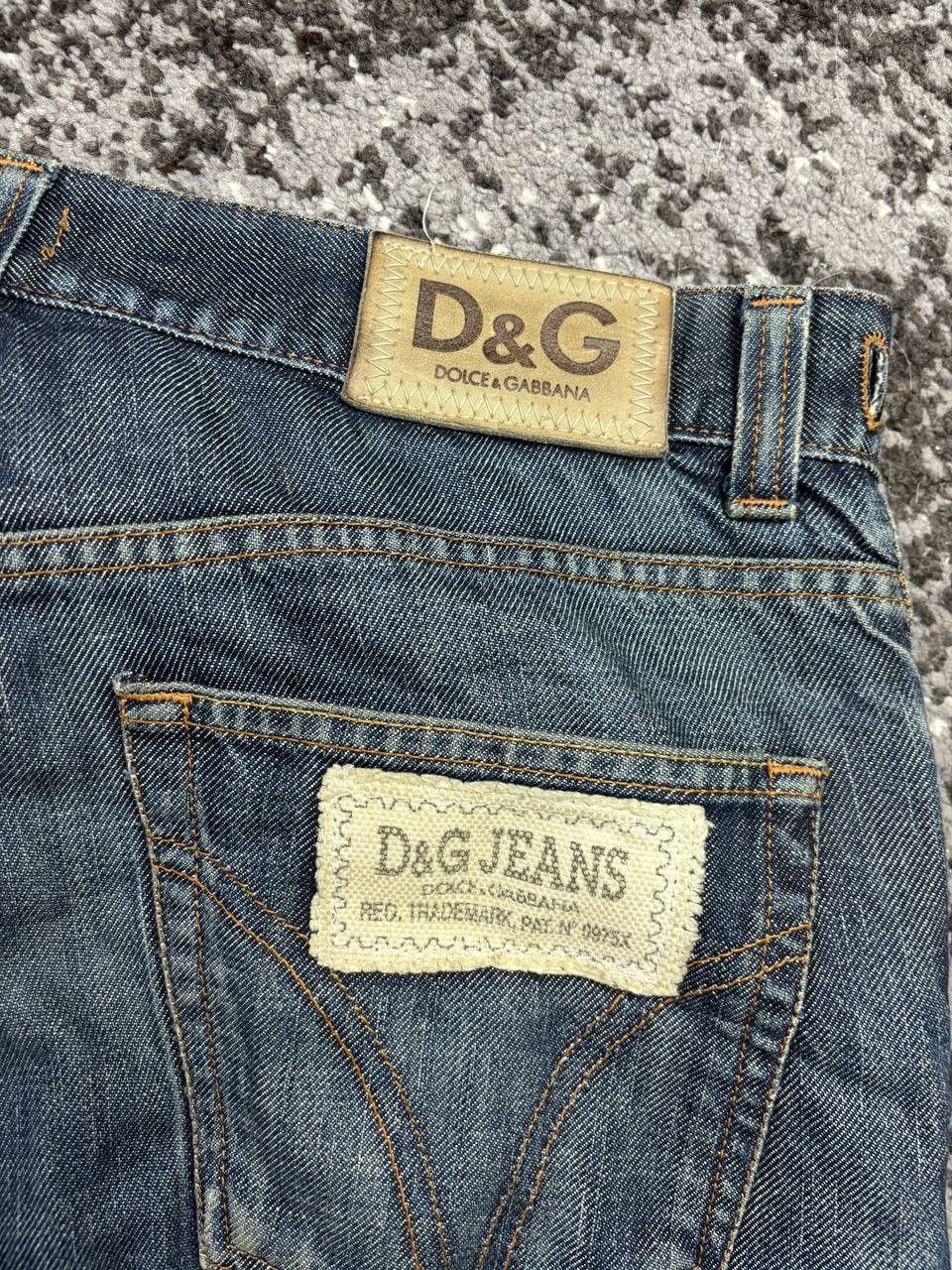 Dolce & Gabbana × Vintage Vintage Y2K Dolce & Gabbana Denim Distressed Faded Patch Pan Size US 32 / EU 48 - 9 Thumbnail