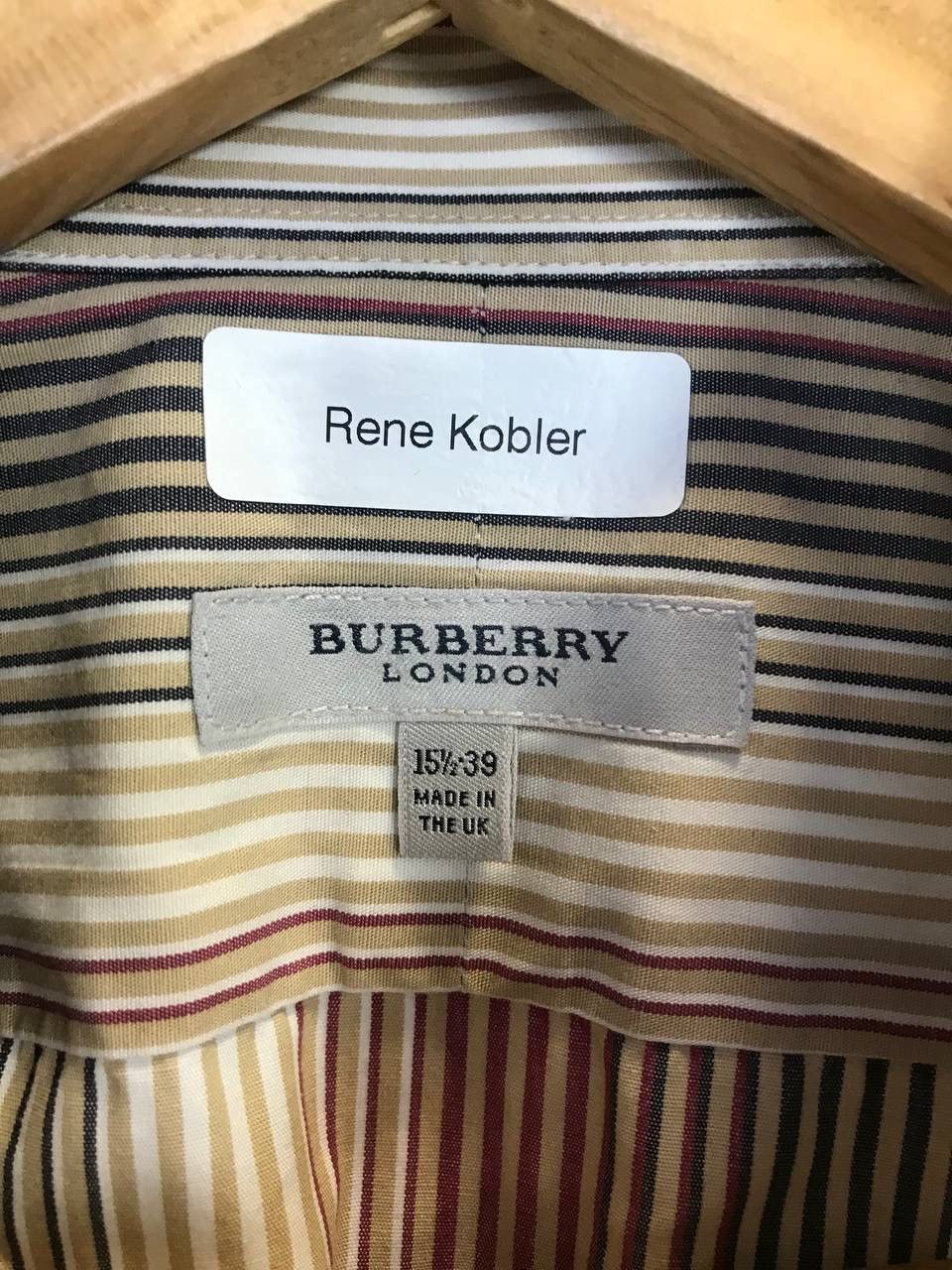 Burberry Burberry luxury designer striped shirt Size US L / EU 52-54 / 3 - 3 Thumbnail