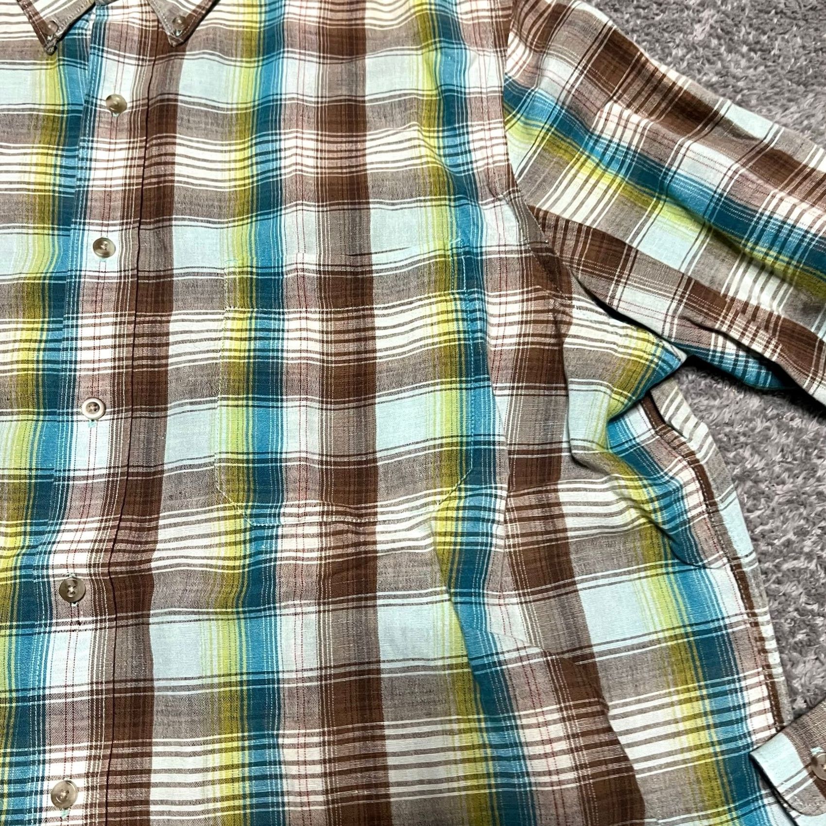 Eddie Bauer Eddie Bauer Shirt Mens XL Tall Linen Blend India Made Plaid Long Sleeve Size US XL / EU 56 / 4 - 2 Thumbnail