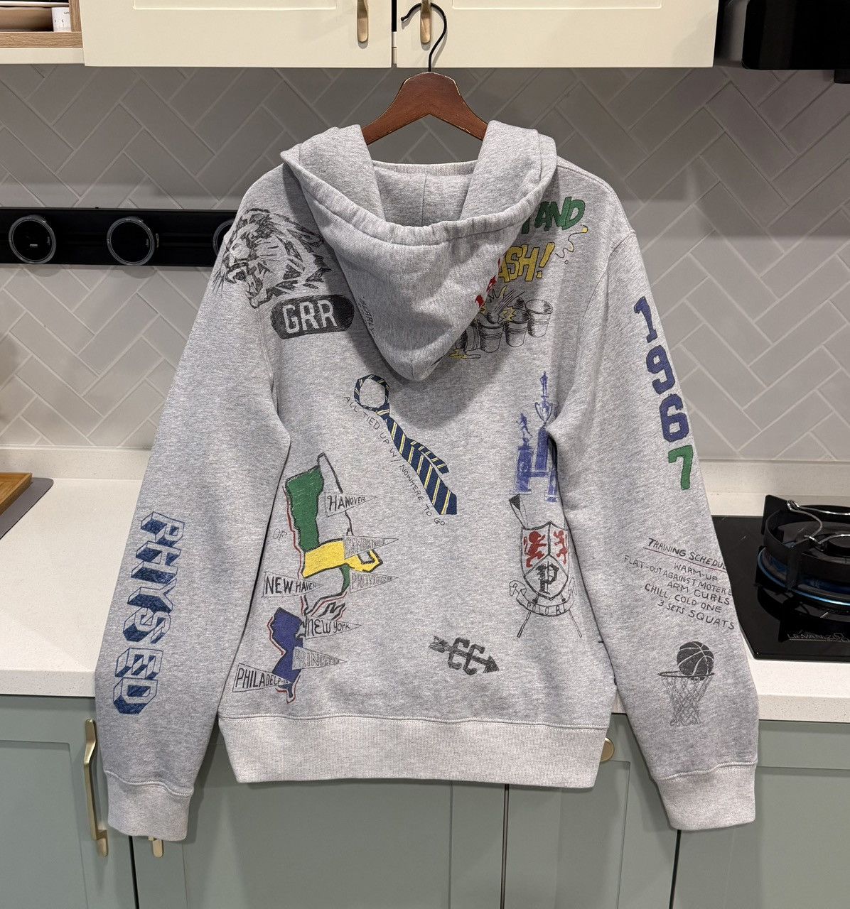 Polo Ralph Lauren Polo Ralph Lauren P Patch 1967 All Over Print Hoodie Size US M / EU 48-50 / 2 - 2 Thumbnail