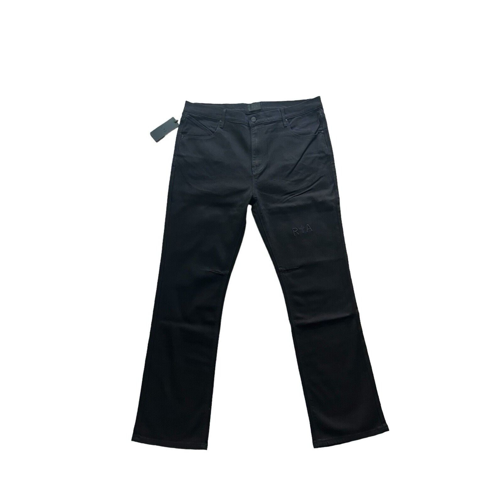 Rta RtA Mens Black Logo Denis Flared Skinny Jeans Size 36/32 Size US 36 / EU 52 - 1 Thumbnail