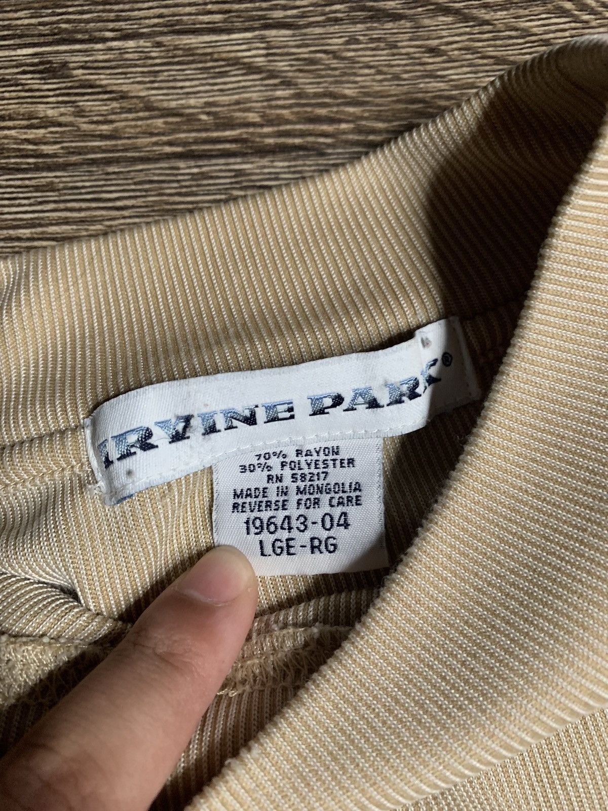 Designer × Vintage Irvine Park Beige Turtle Neck Short Sleeve Size US L / EU 52-54 / 3 - 2 Thumbnail