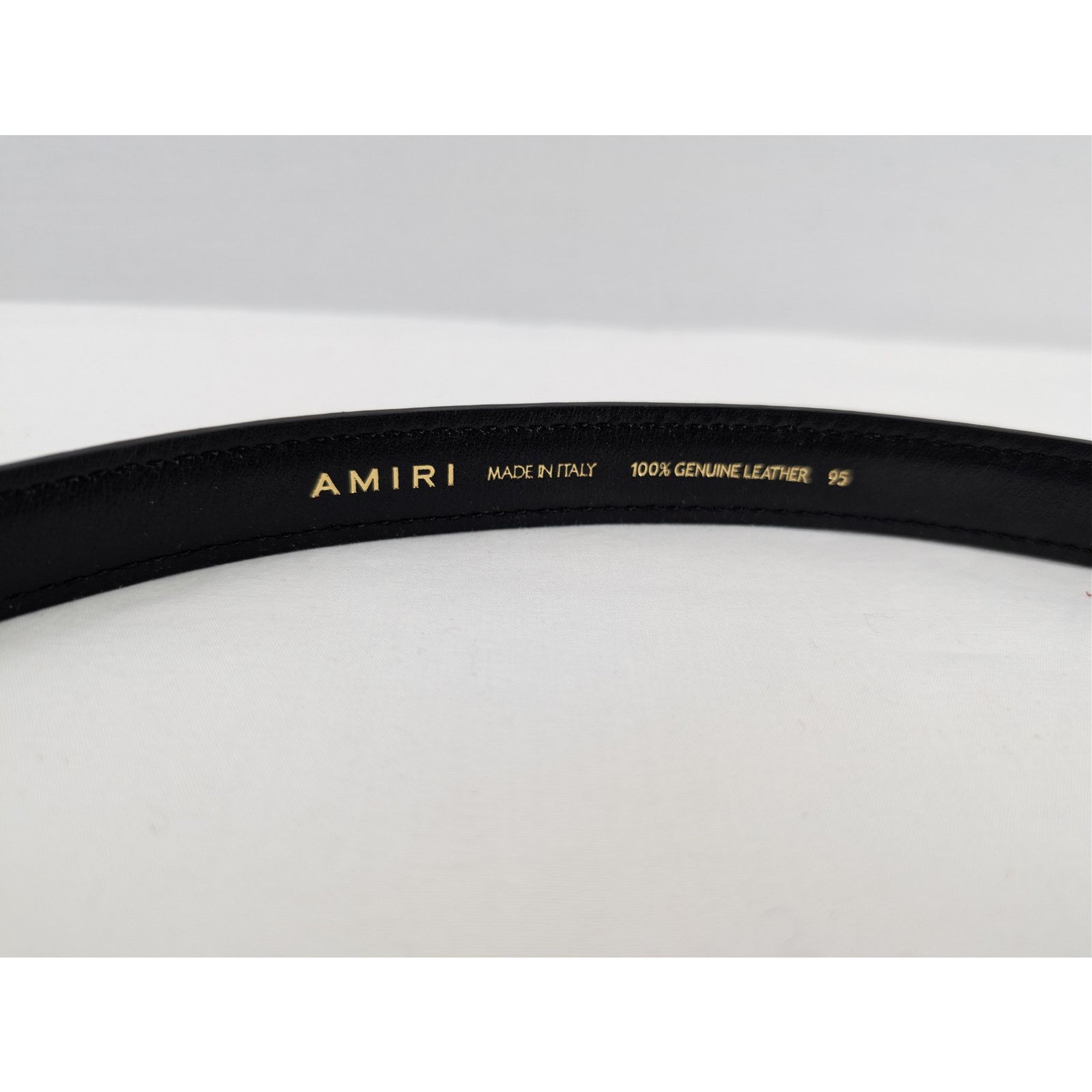 Amiri o1rshd1 Q:3 / Size: 95cm / MA 2 Cm Belt in Gold/Black Size 38 - 5 Thumbnail