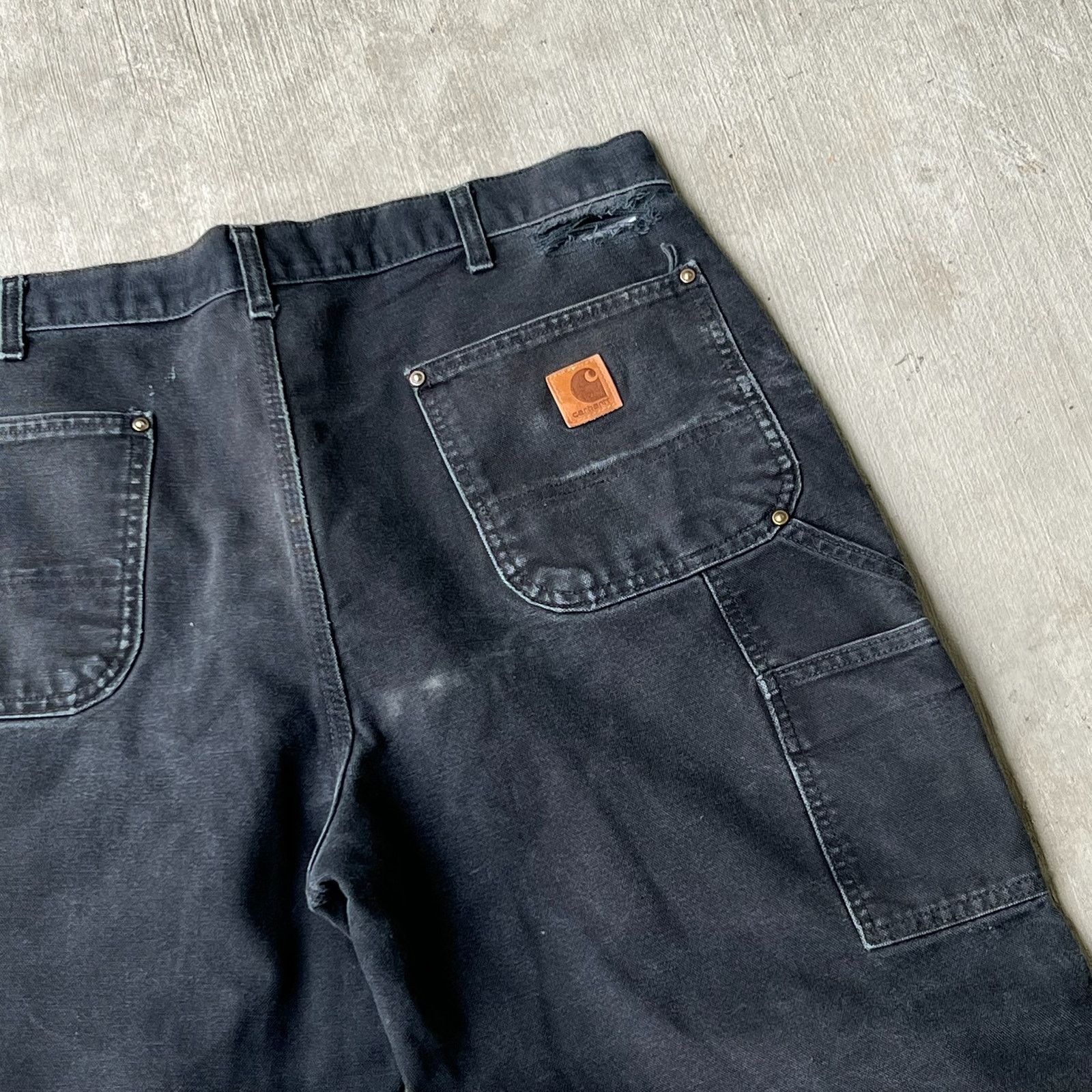 Carhartt × Vintage Carhartt black double knee work wear carpenter pants Size US 37 - 11 Thumbnail