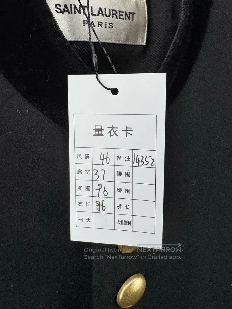 Saint Laurent Paris Saint Laurent Paris Palace stand collar woolen coat Size US S / EU 44-46 / 1 - 5 Thumbnail