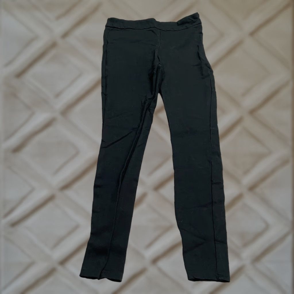 Vintage A New Day Jegging Pants Womens Medium Black High Rise 28x28 Side Zip Slim Skinny Light Stretch Faced By Breathable Comfort Size 32" / US 10 / IT 46 - 1 Thumbnail