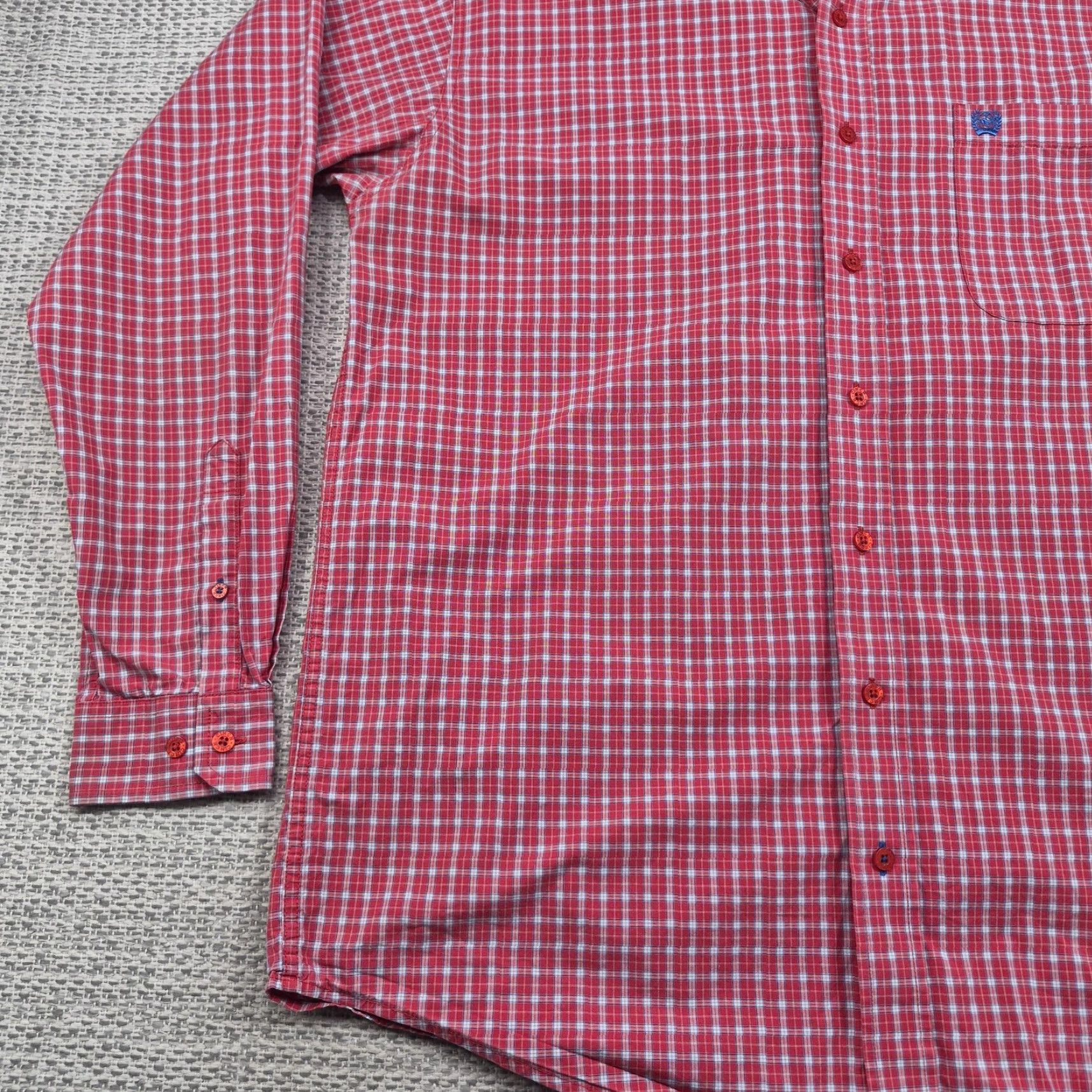 Vintage Cinch Shirt Mens Medium Red Plaid Long Sleeve Button-Up Western Casual Cowboy Shirt Size US M / EU 48-50 / 2 - 2 Thumbnail
