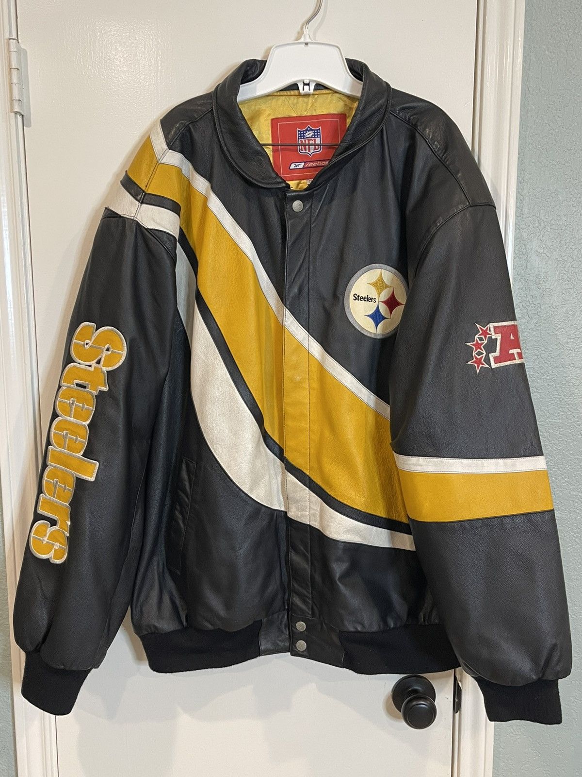 Reebok Pittsburgh Steelers Reebok 90s Jeff Hamilton Jacket Sz 3XL Size US XXL / EU 58 / 5 - 2 Thumbnail