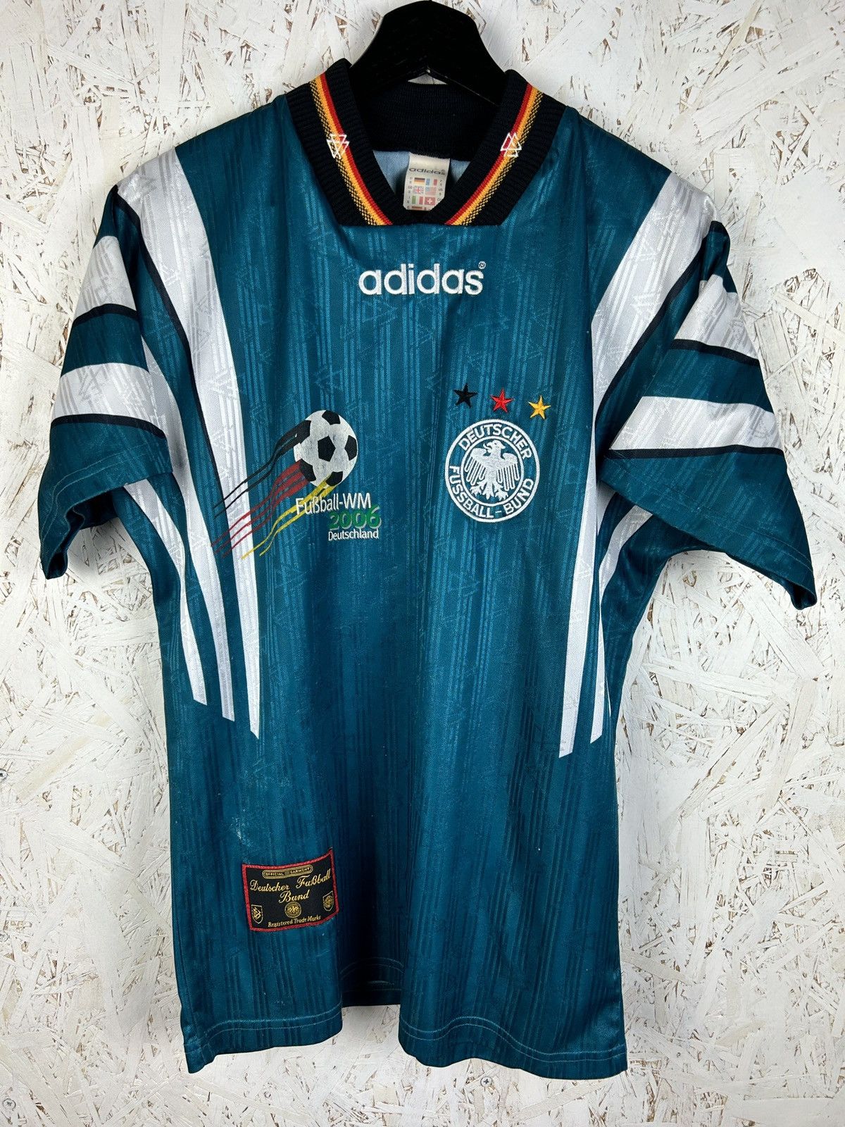 90s Adidas Germany DFB Deutsche 1996 Away Kit Soccer Jersey