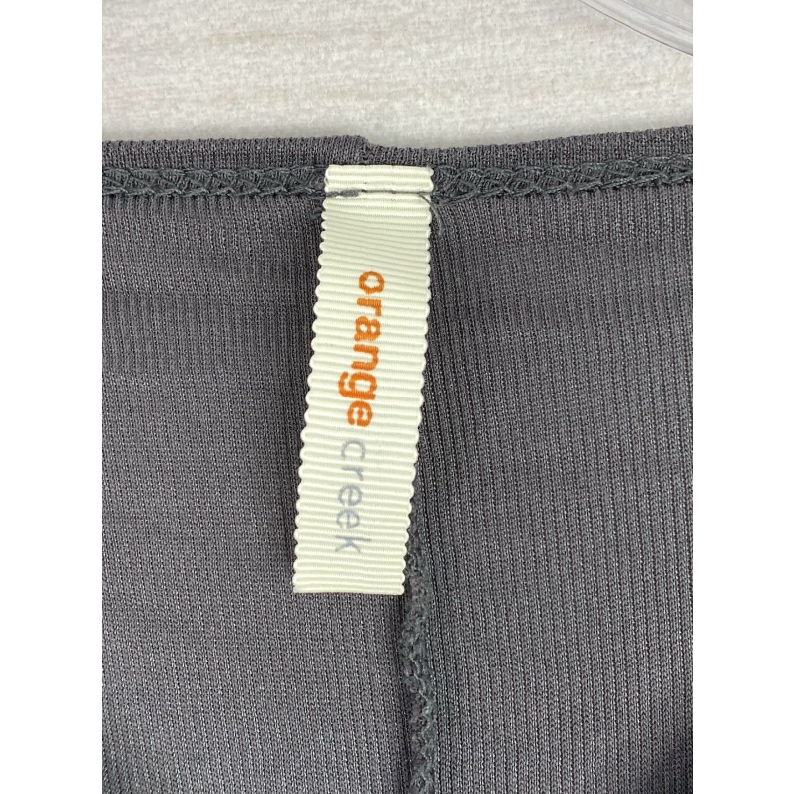 Vintage Orange Creek Midi Dress Gray Long Sleeve V Asymmetrical Hem Knit M Adult Womens Size M / US 6-8 / IT 42-44 - 3 Thumbnail
