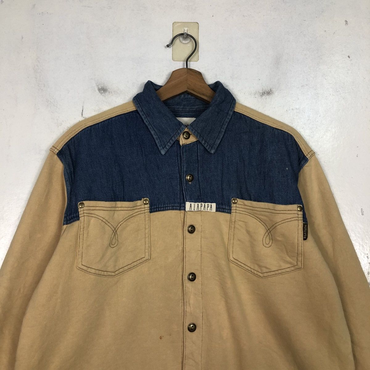 Japanese Brand 📌Vintage Button Chore Jacket Alapapa Issey Miyake Big Logo Size US M / EU 48-50 / 2 - 5 Thumbnail