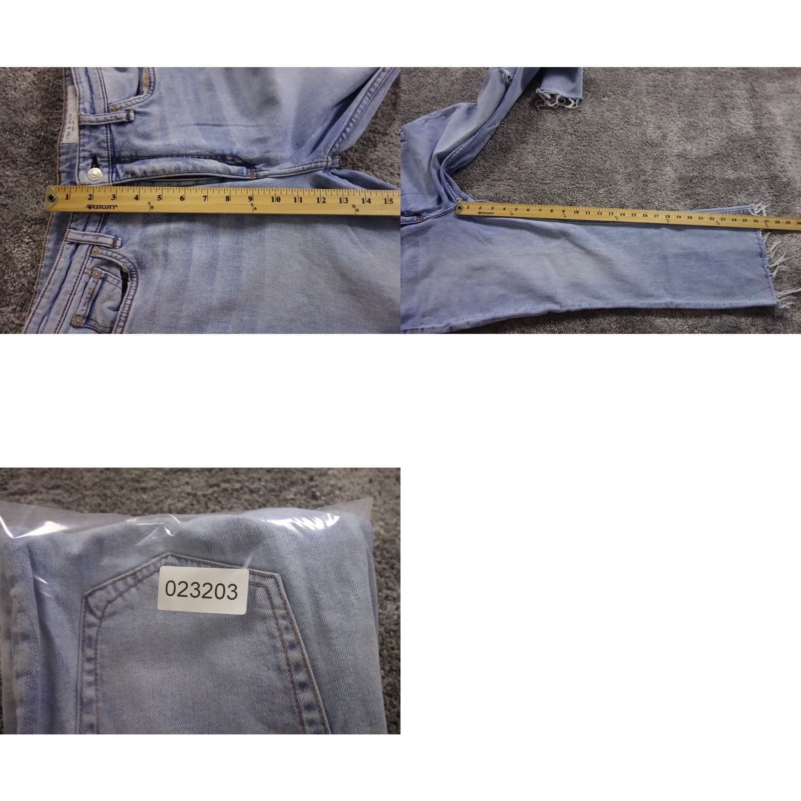 VINTAGE Rag & Bone Jeans Womens 28 Blue Casey High Rise Ankle Flare Fray Hem Lucy