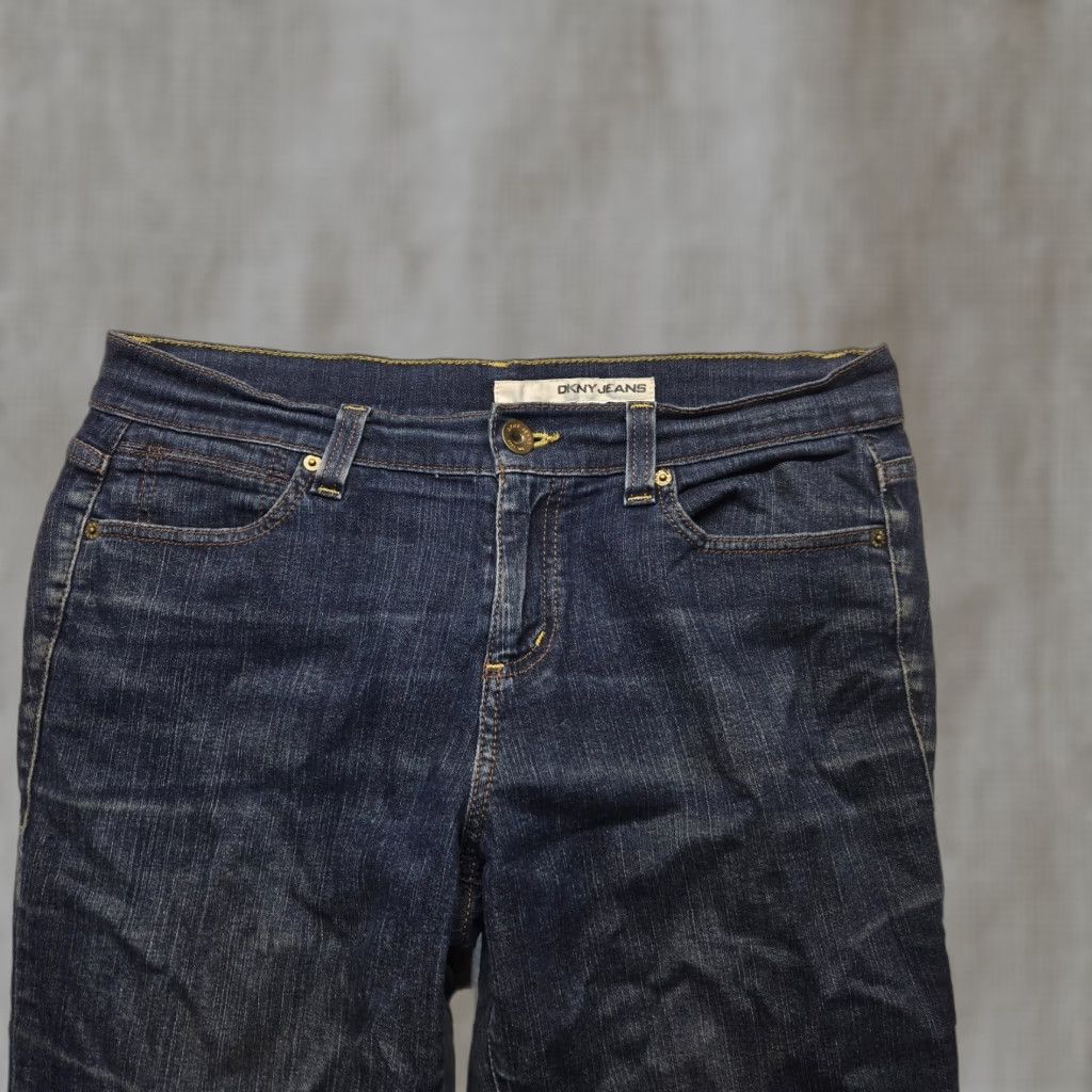 DKNY DKNY Soho Jeans Bootcut Mid Rise Denim Pants Women 14R Blue Cotton Blend Regular Stretch Pockets Zipper Button Denim Jeans Modern 90s? Wait. Size 36" / US 14 / IT 50 - 1 Thumbnail