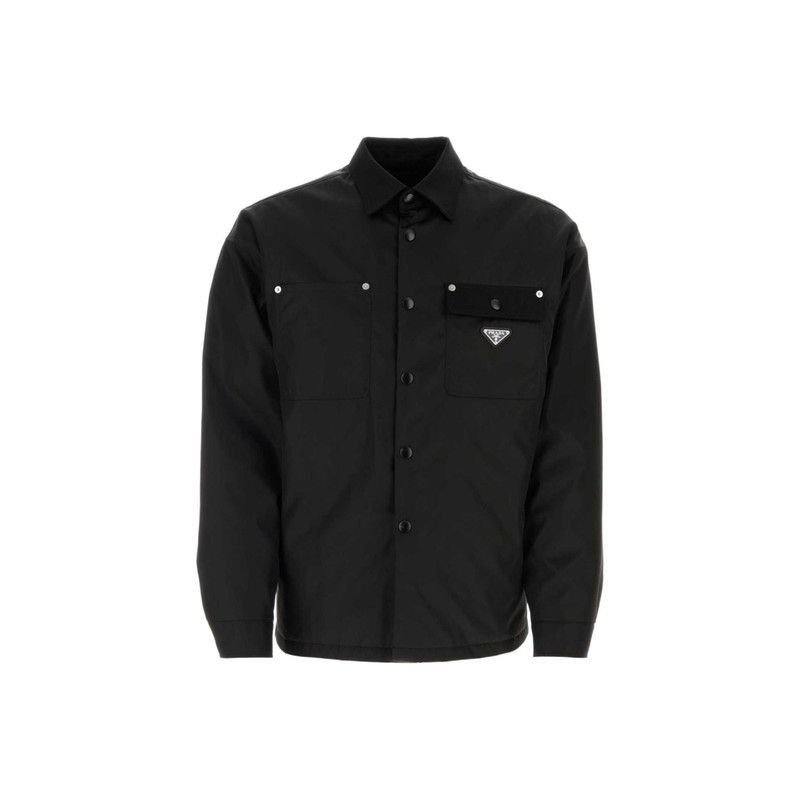 Prada Prada SS24 Logo ButtonUp Jacket for Men-2506 Size US L / EU 52-54 / 3 - 1 Thumbnail