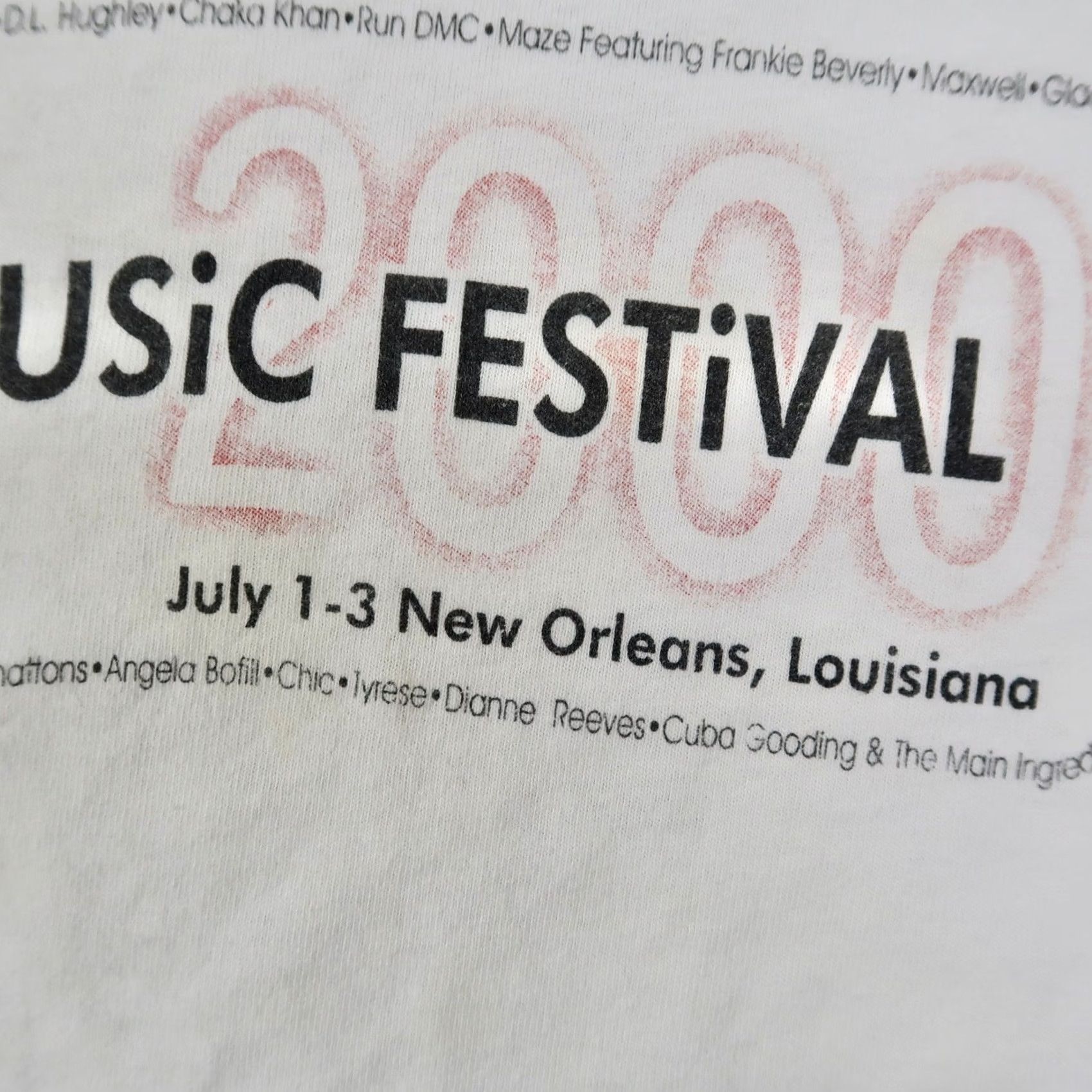 Hanes VINTAGE Hanes T Shirt Mens XL White Essence Music Festival 2000 New Orleans LA Hip Hop Graphic Tee Size US XL / EU 56 / 4 - 5 Thumbnail