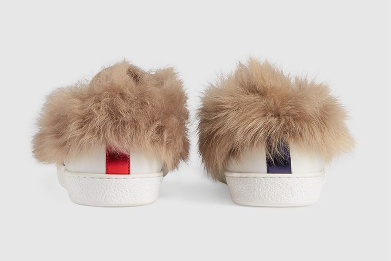 Gucci New Gucci Ace Lamb Fur Bee Embroidered Leather G 7 US 8 Size US 8 / EU 41 - 5 Thumbnail