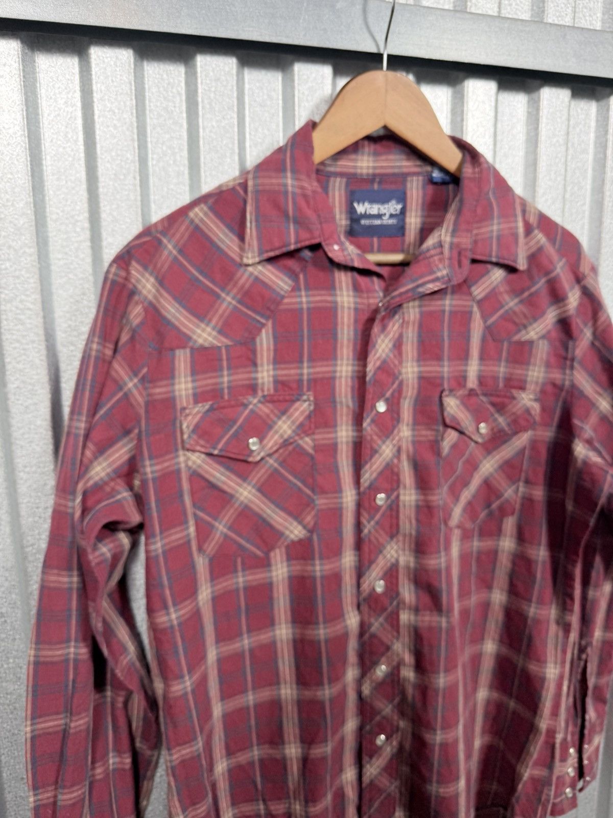 Wrangler Vintage Wrangler Pearl Snap Western Plaid Button Up Shirt Size US M / EU 48-50 / 2 - 7 Thumbnail