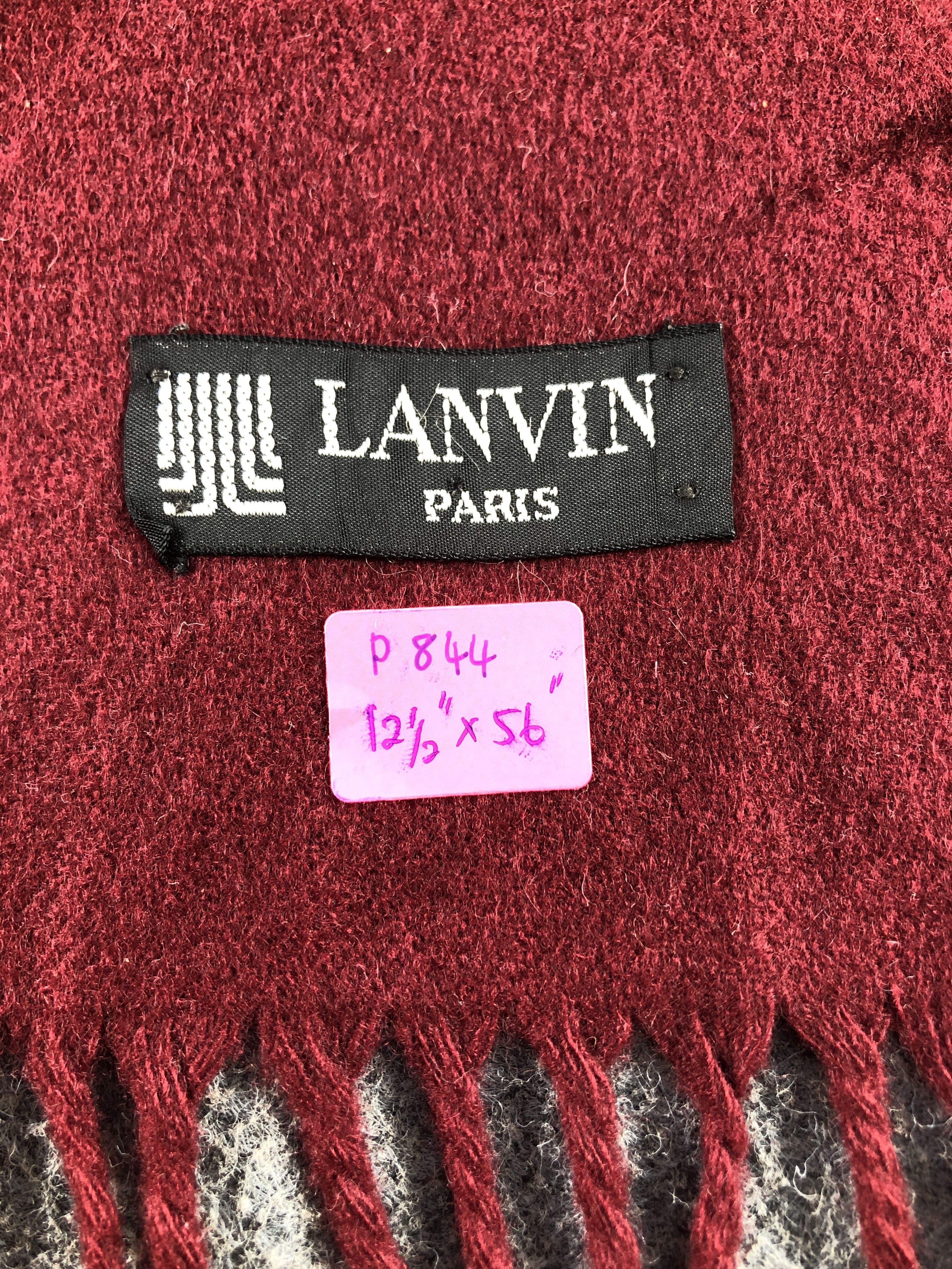 Lanvin Lanvin Cashmere Scarf / Muffler / Neckwear P844 Size ONE SIZE - 5 Thumbnail