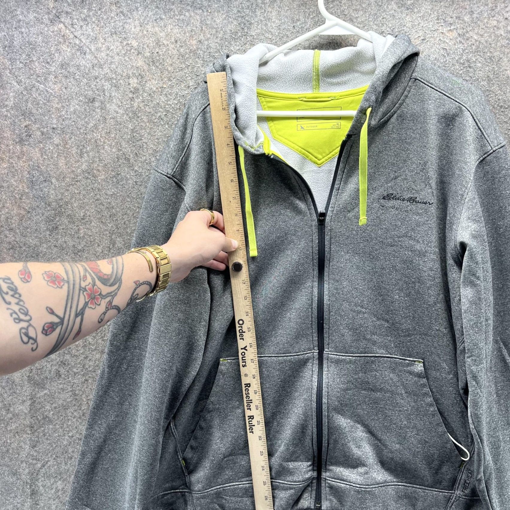 Eddie Bauer Eddie Bauer Hoodie Mens XL Gray Outdoor Full Zip Fleece Sweatshirt Logo Size US XL / EU 56 / 4 - 4 Thumbnail