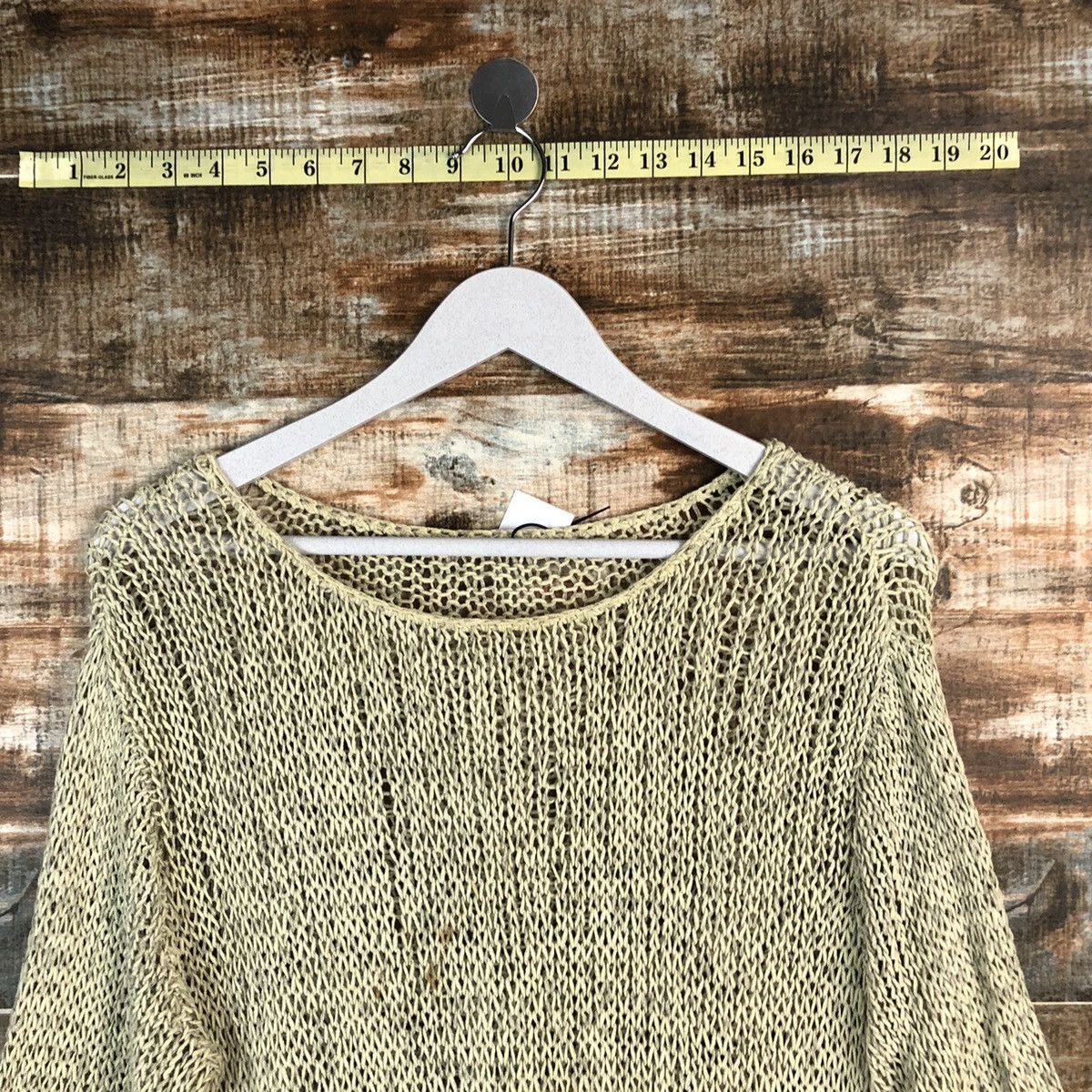 Designer × Homespun Knitwear × Japanese Brand Christian Aujard crochet japan Green Knitwear #A1657 Size XL / US 12-14 / IT 48-50 - 4 Thumbnail