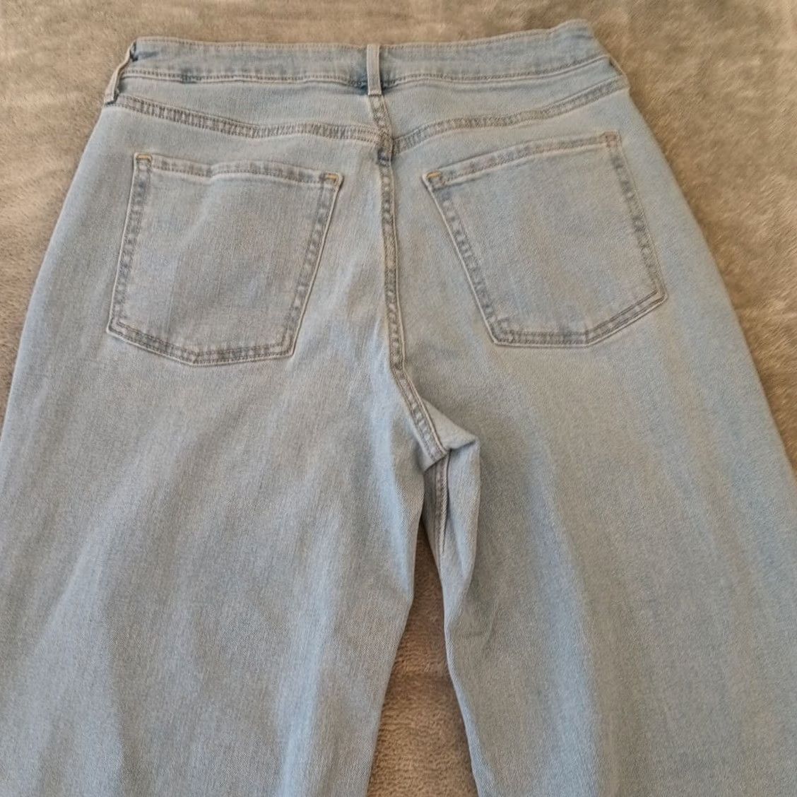Old Navy Old Navy Jeans Womens Size 8 Blue Light Wash Stretch Wide-Leg 28x30 Denim Regular Inseam 30 Size 30" / US 8 / IT 44 - 7 Thumbnail