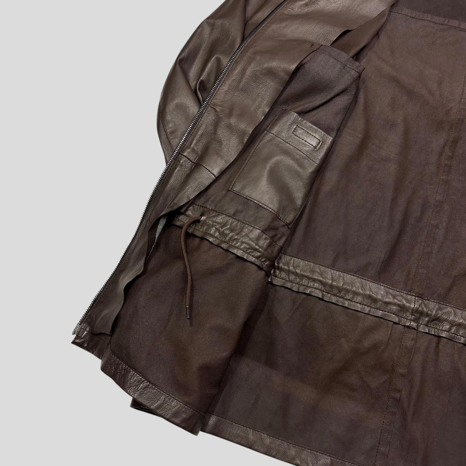 Prada Prada Milano 00’s Nappa Leather Stash Pocket Hooded Jacket L Size US L / EU 52-54 / 3 - 11 Thumbnail