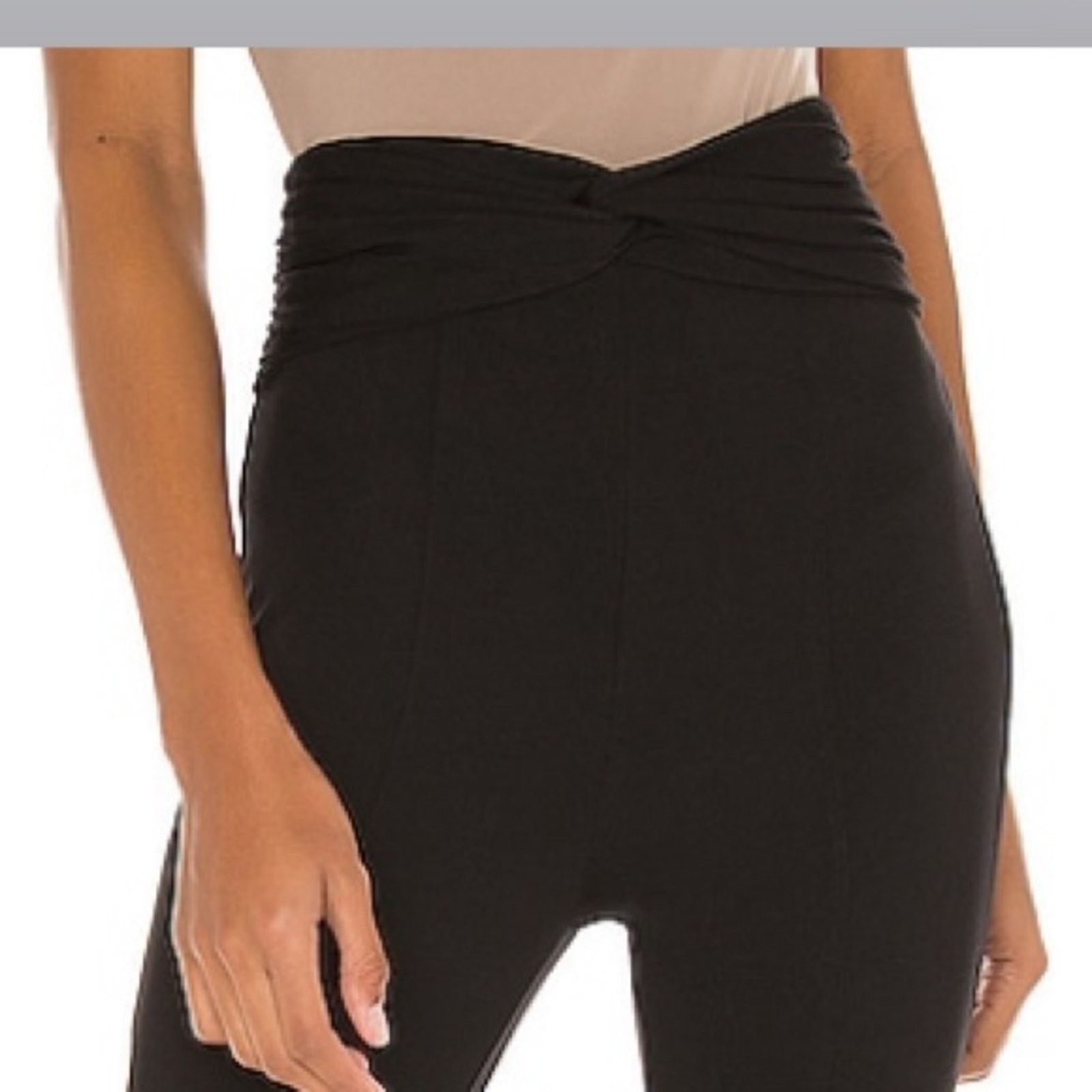 REVOLVE New NBD Revolve $168 Celine M BLK High Waist Pant MED NWT Size 28" / US 6 / IT 42 - 3 Thumbnail