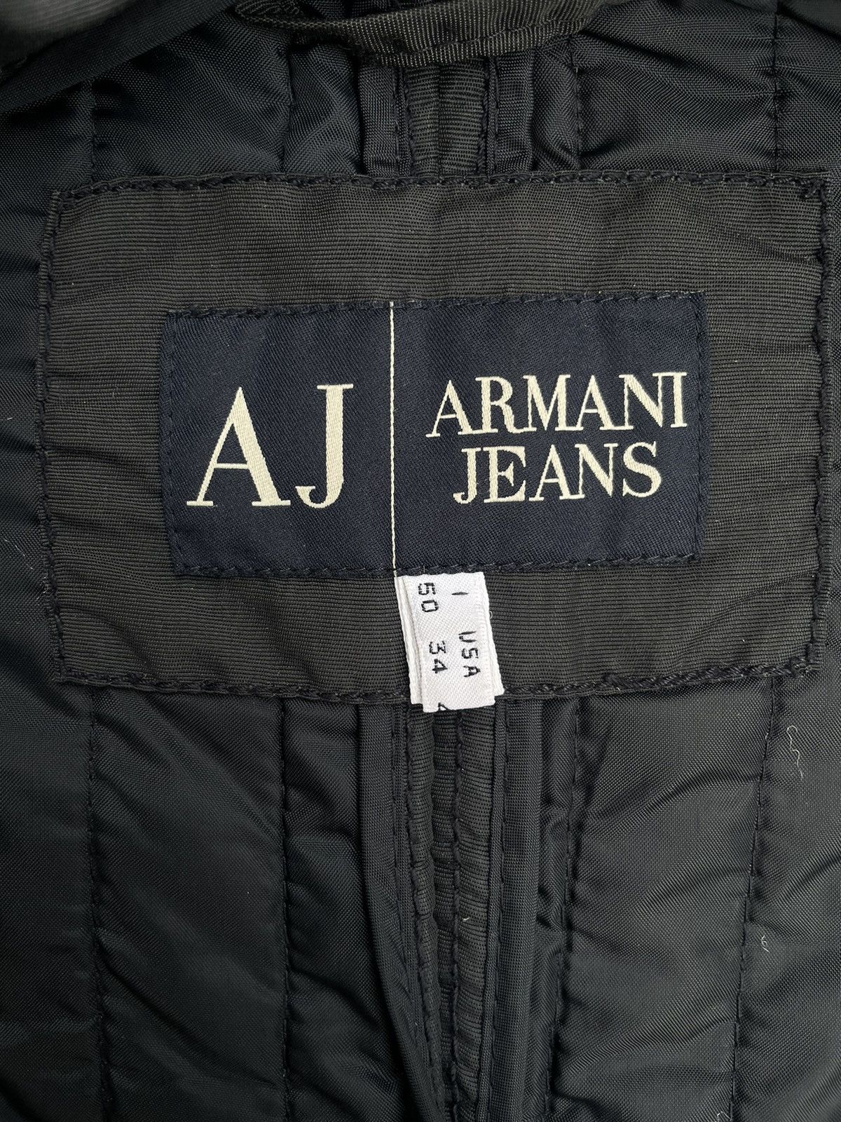 Armani 2000s Armani Padded Lines Navy Coat Jacket Size US L / EU 52-54 / 3 - 15 Thumbnail