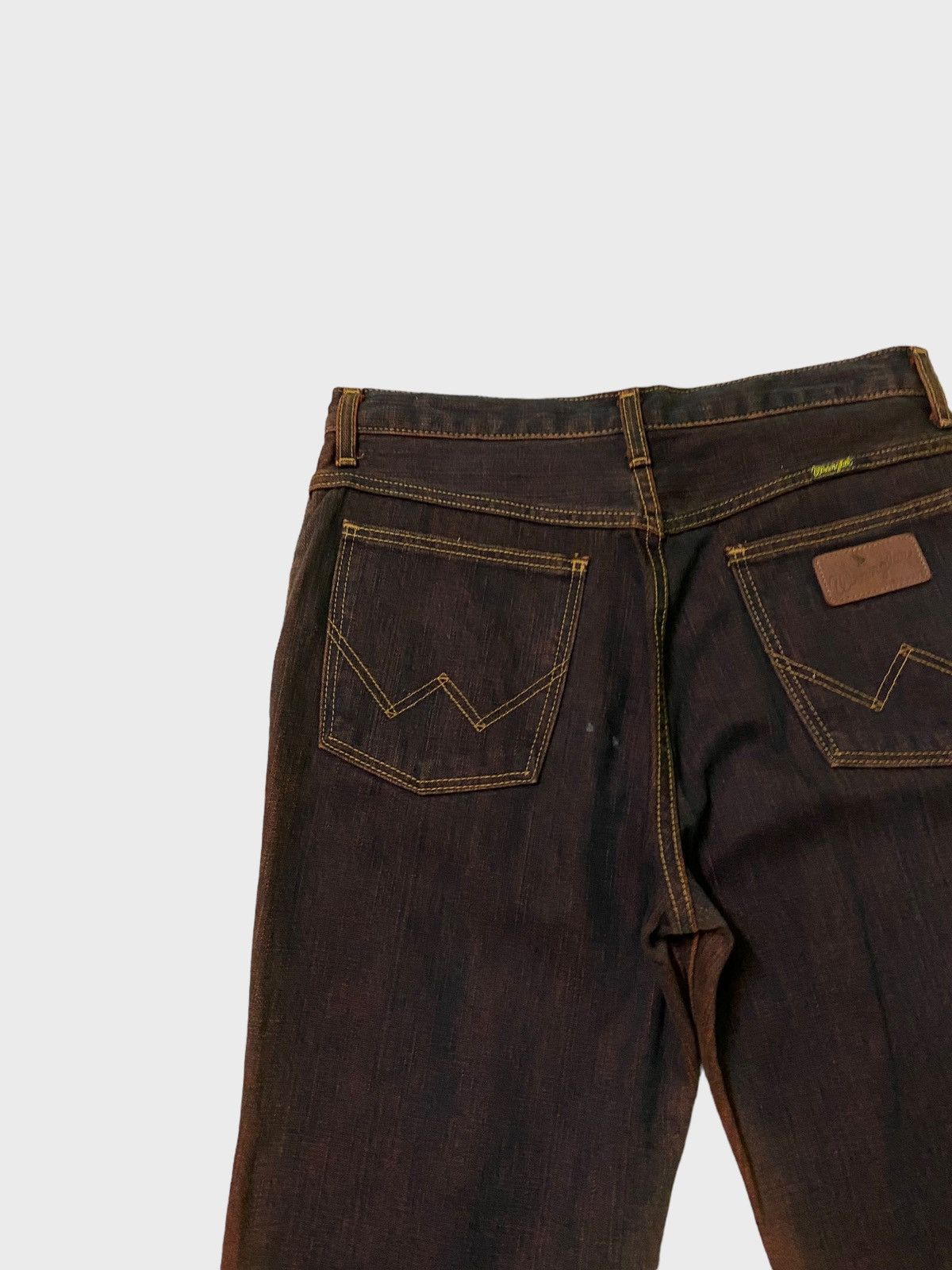 If Six Was Nine × Le Grande Bleu (L.G.B.) × Wrangler Flared Wrangler Black Red Two Tone Boot Cut Denim Size US 28 / EU 44 - 10 Thumbnail