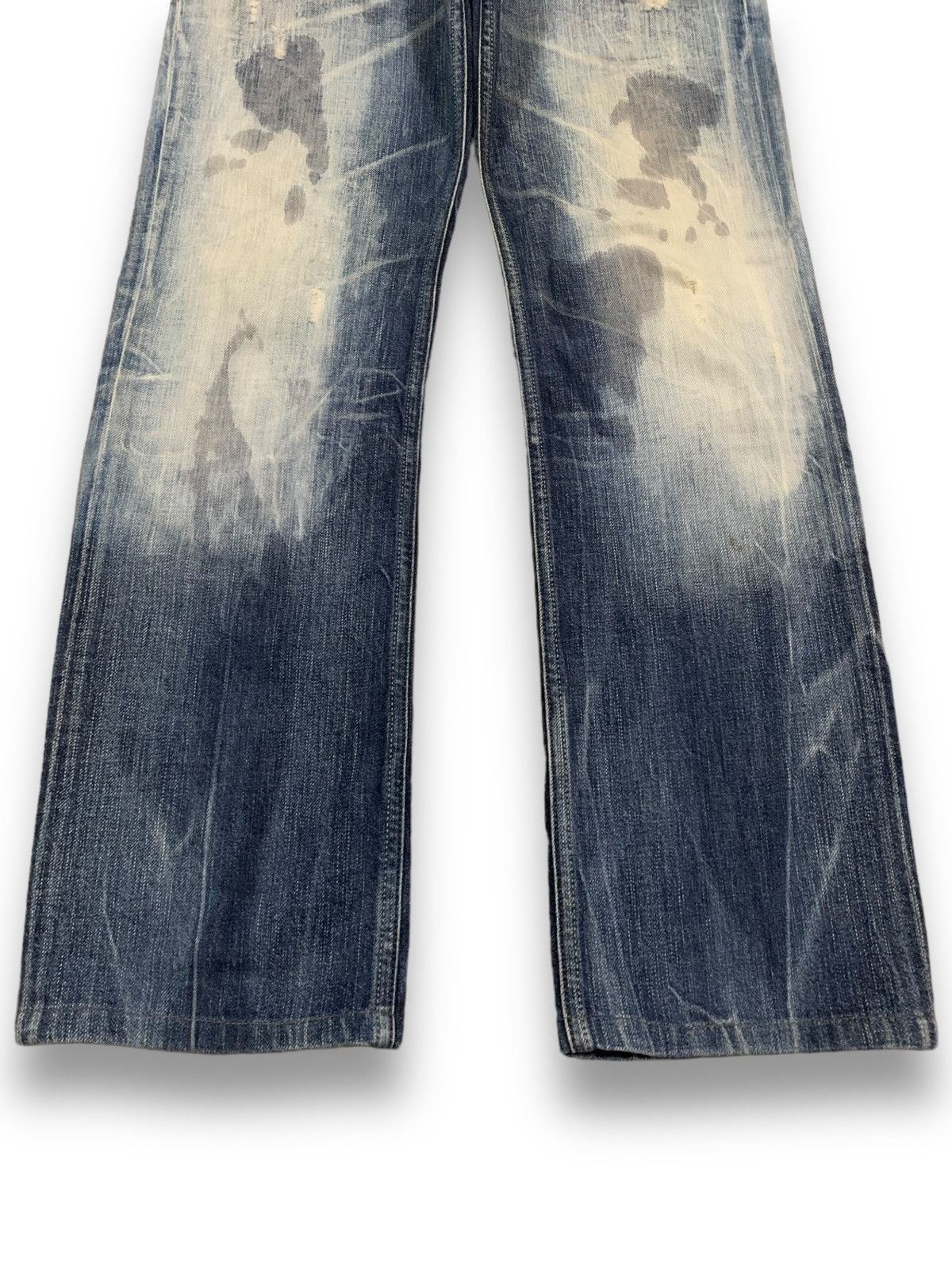 Diesel Vintage Diesel Industry Safado Bleached Grunge Ripped Jeans Size US 32 / EU 48 - 7 Thumbnail