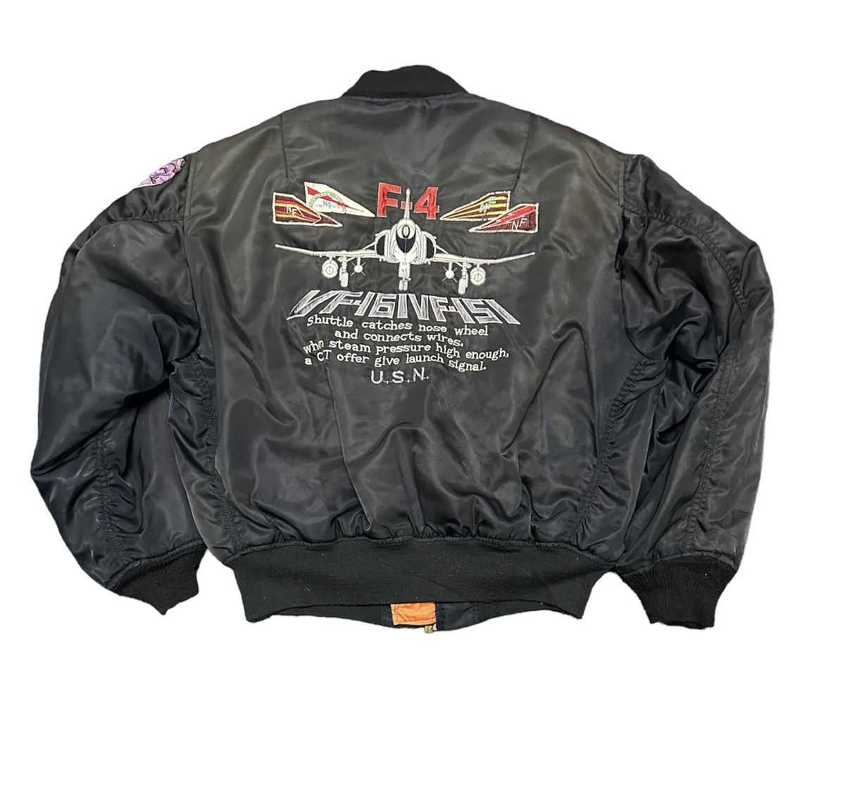 Alpha Industries Flight jacket MA1 USN embroidery by HSt Size US L / EU 52-54 / 3 - 2 Thumbnail
