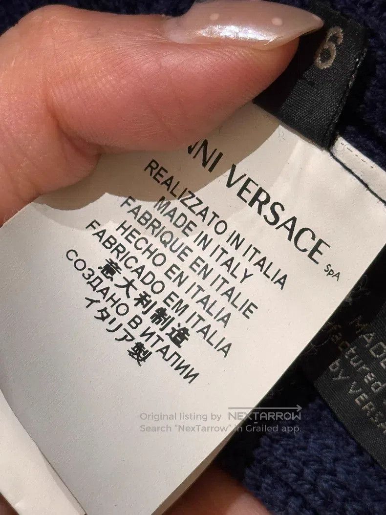 Versace Versace Blue wool blend coat Size XS / US 0-2 / IT 36-38 - 4 Thumbnail