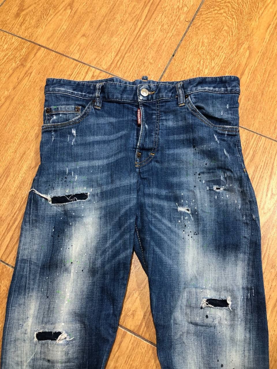 Dsquared2 Dsquared2 Jeans Slim Tapered Denim Distressed Paint Spots Size US 32 / EU 48 - 22 Thumbnail