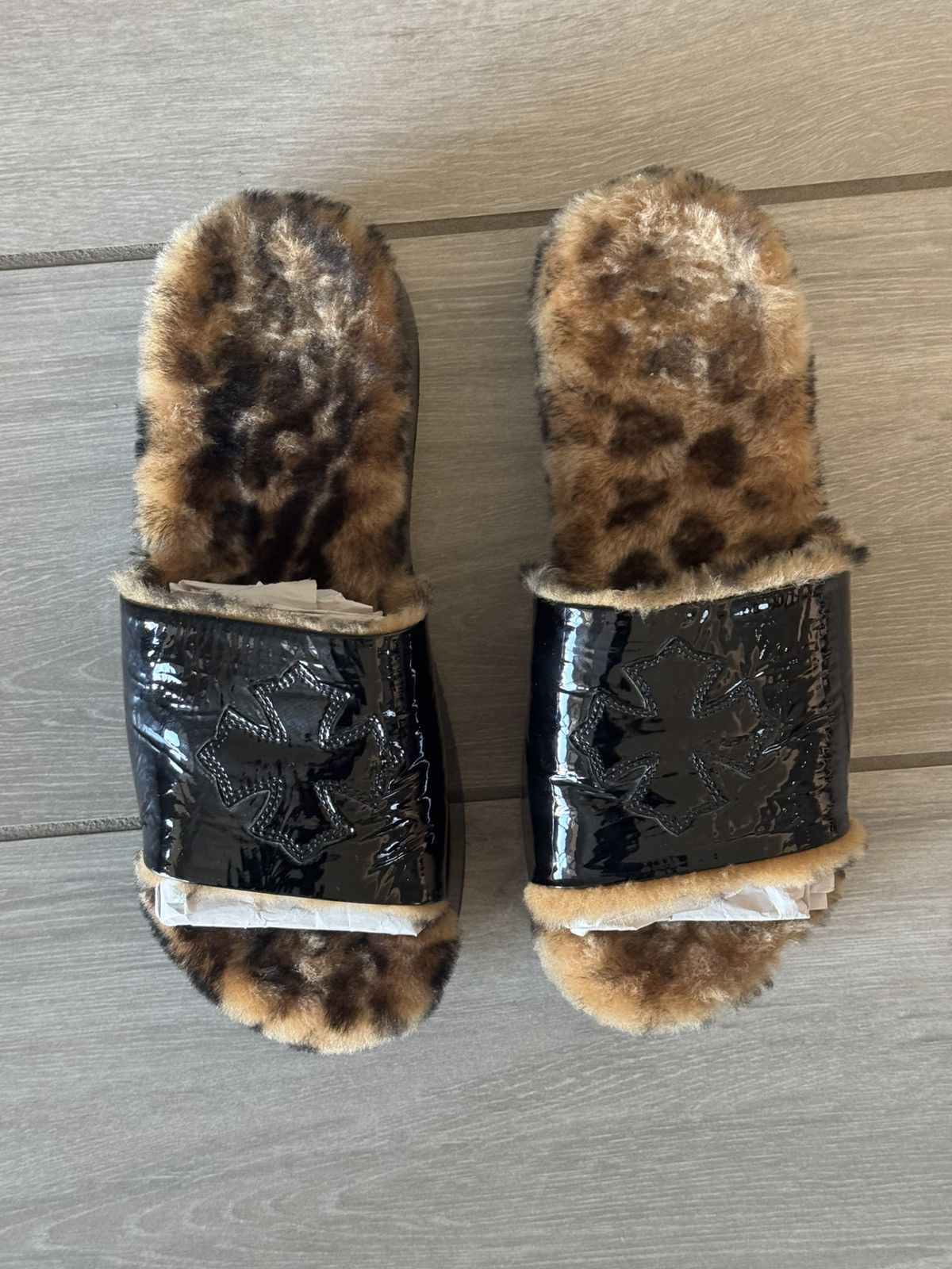 Chrome Hearts Chrome hearts Slip n’ Slide Leopard Platform Slides 41 CH Size US 8 / EU 41 - 4 Thumbnail